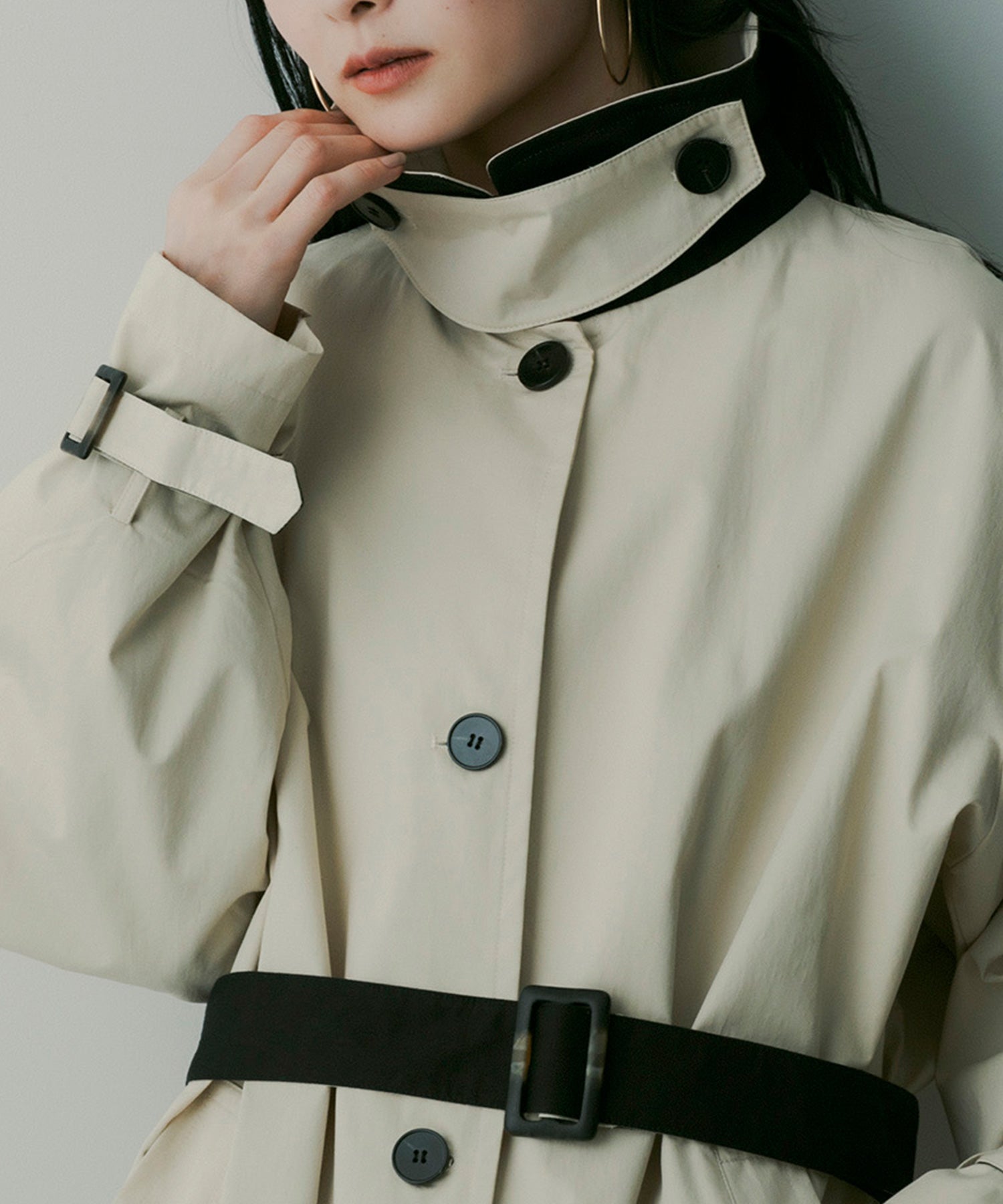 【12月上旬お届け予約商品】バイカラーロングコート