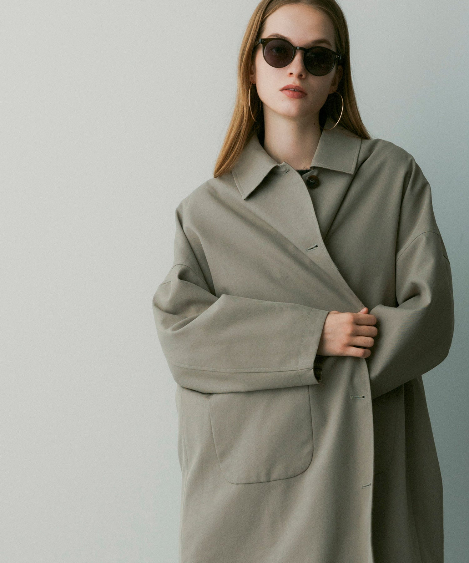 【12月中旬お届け予約商品】ステンカラーオーバーサイズコート