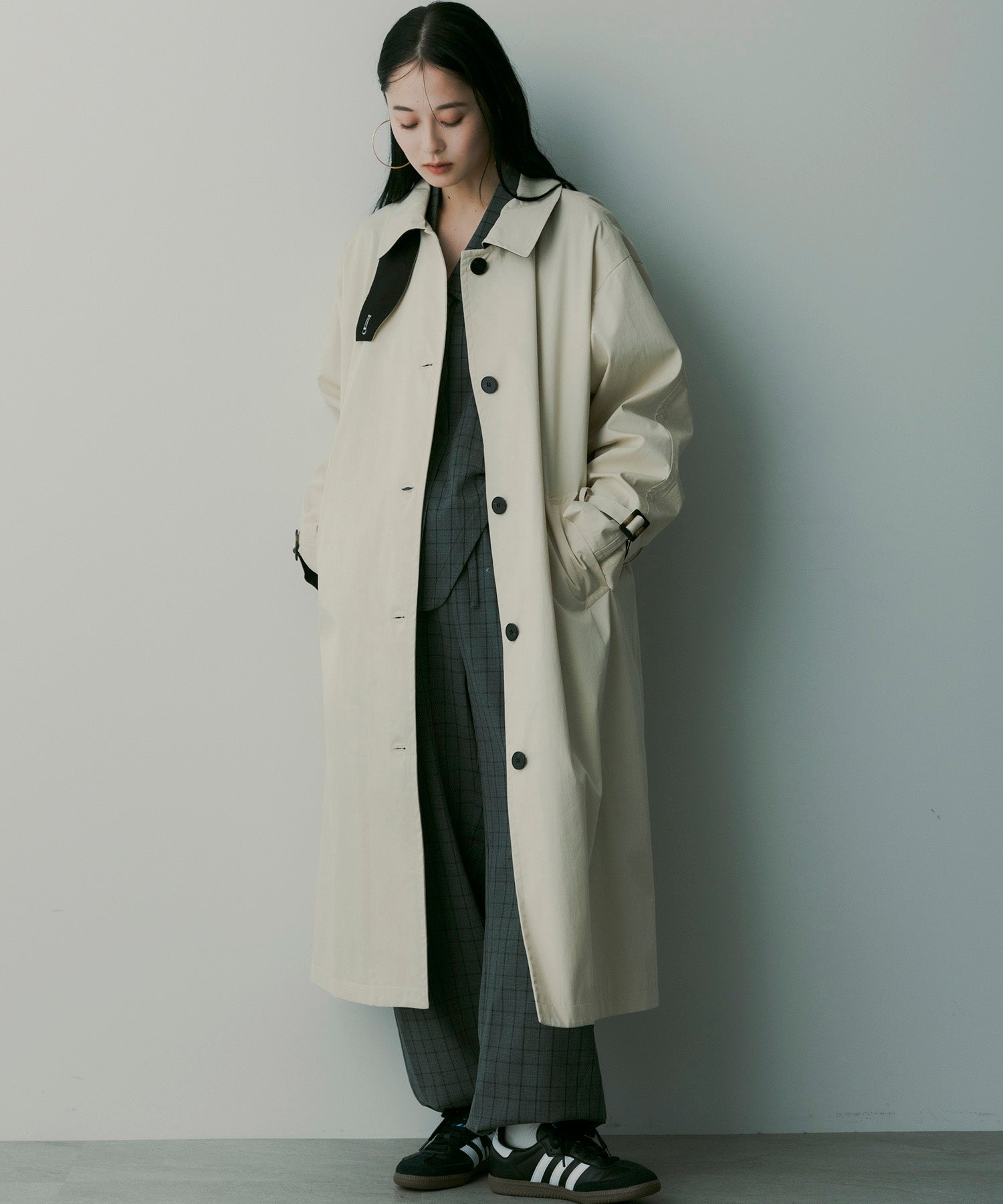 【12月上旬お届け予約商品】バイカラーロングコート