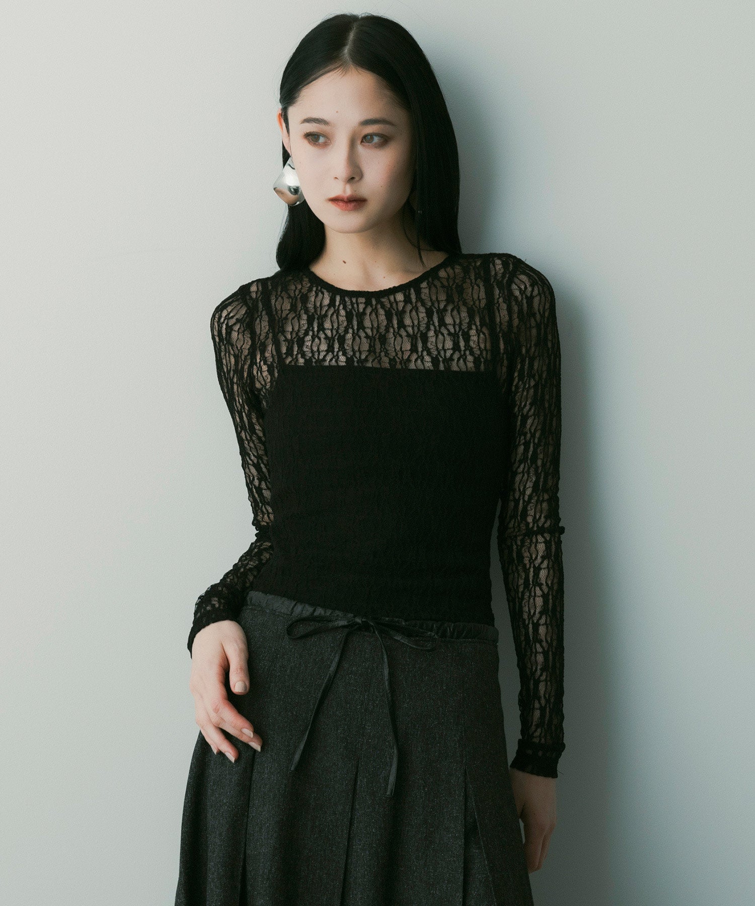 【12月上旬お届け予約商品】ロングスリーブレーストップス