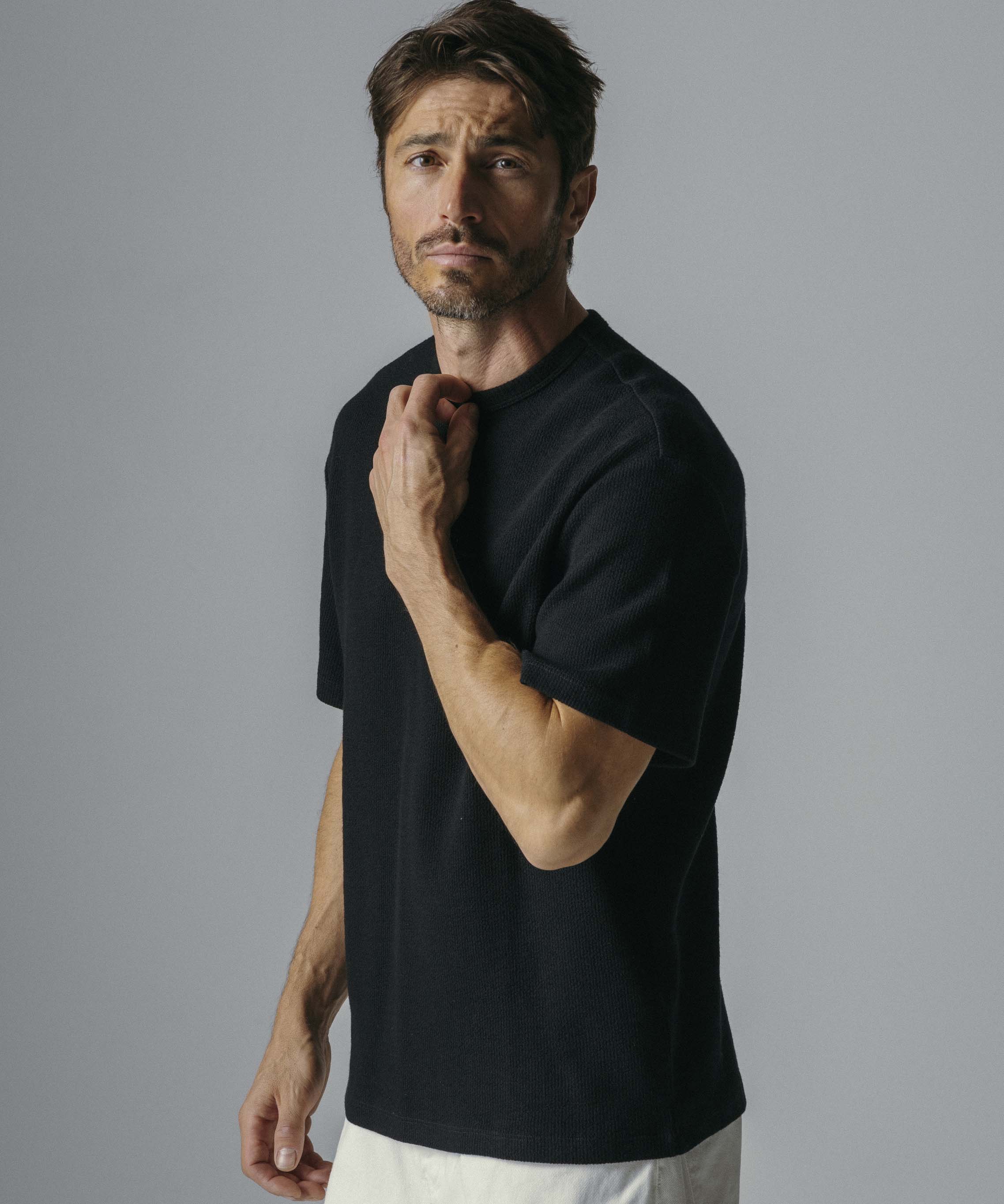 ウールブレンド クルーネックTシャツ