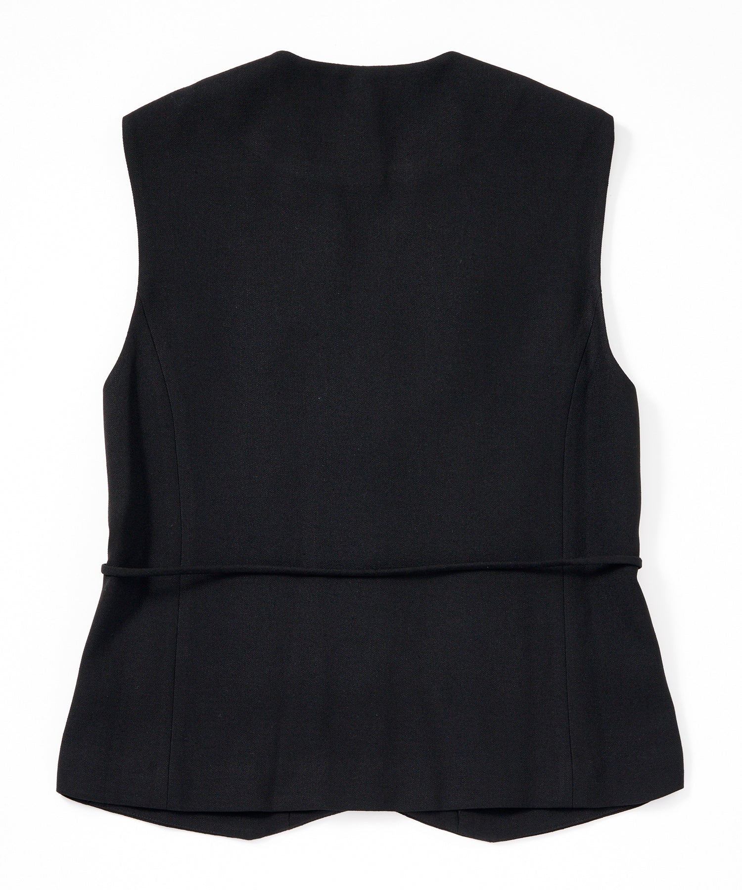 【3月中旬お届け予約商品】ノーカラー Vネックジレ