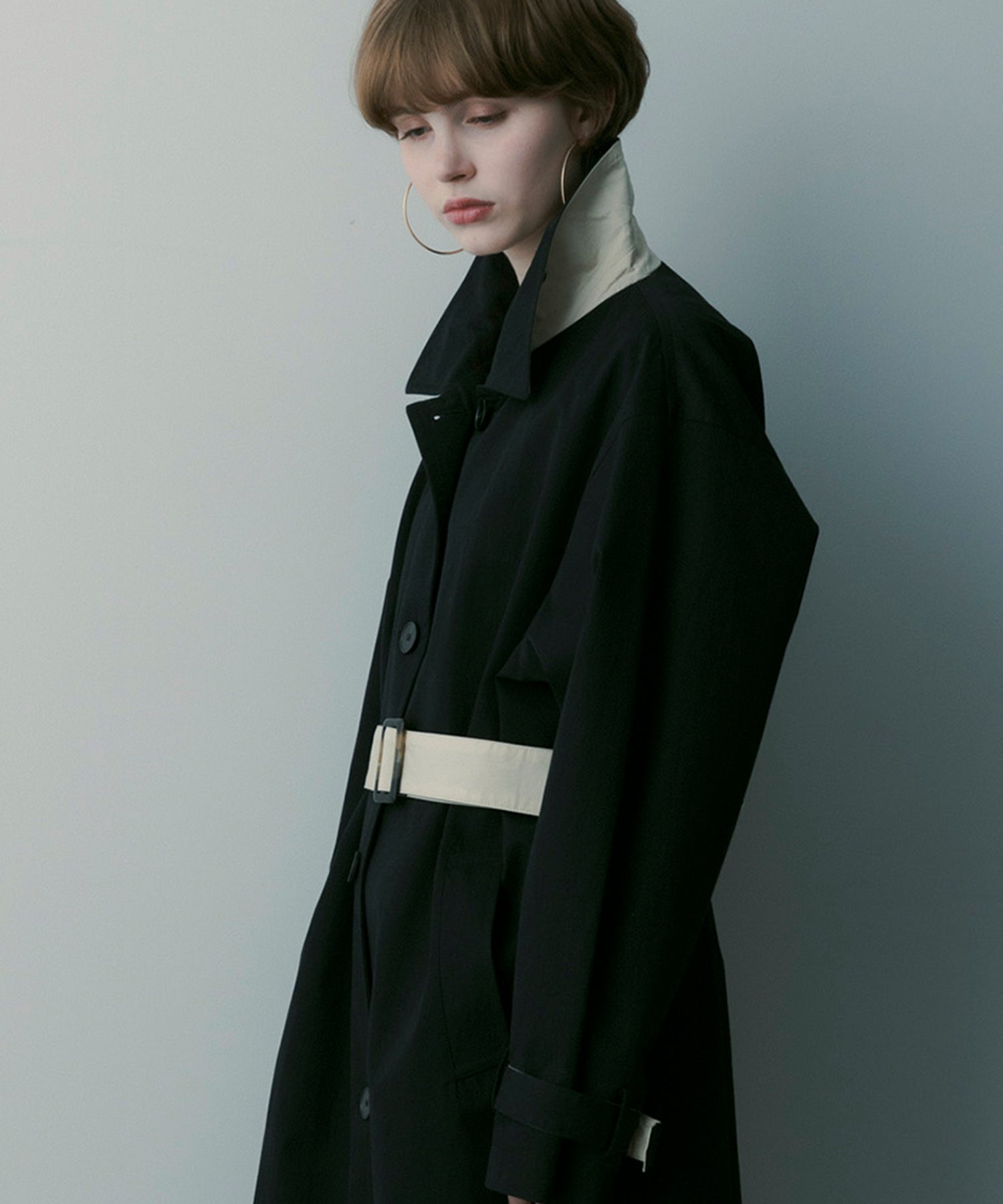 【12月上旬お届け予約商品】バイカラーロングコート