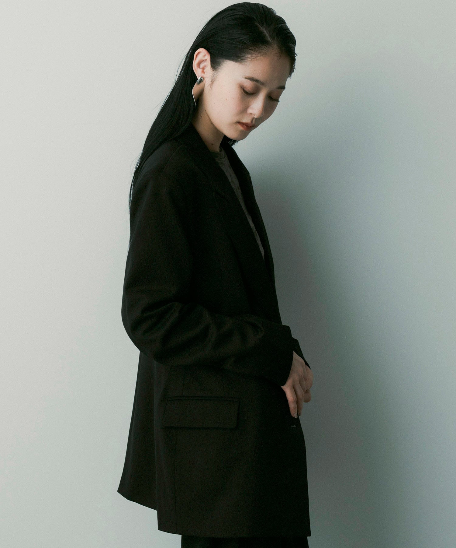 【12月上旬お届け予約商品】ウールブレンド ピークドラペルジャケット