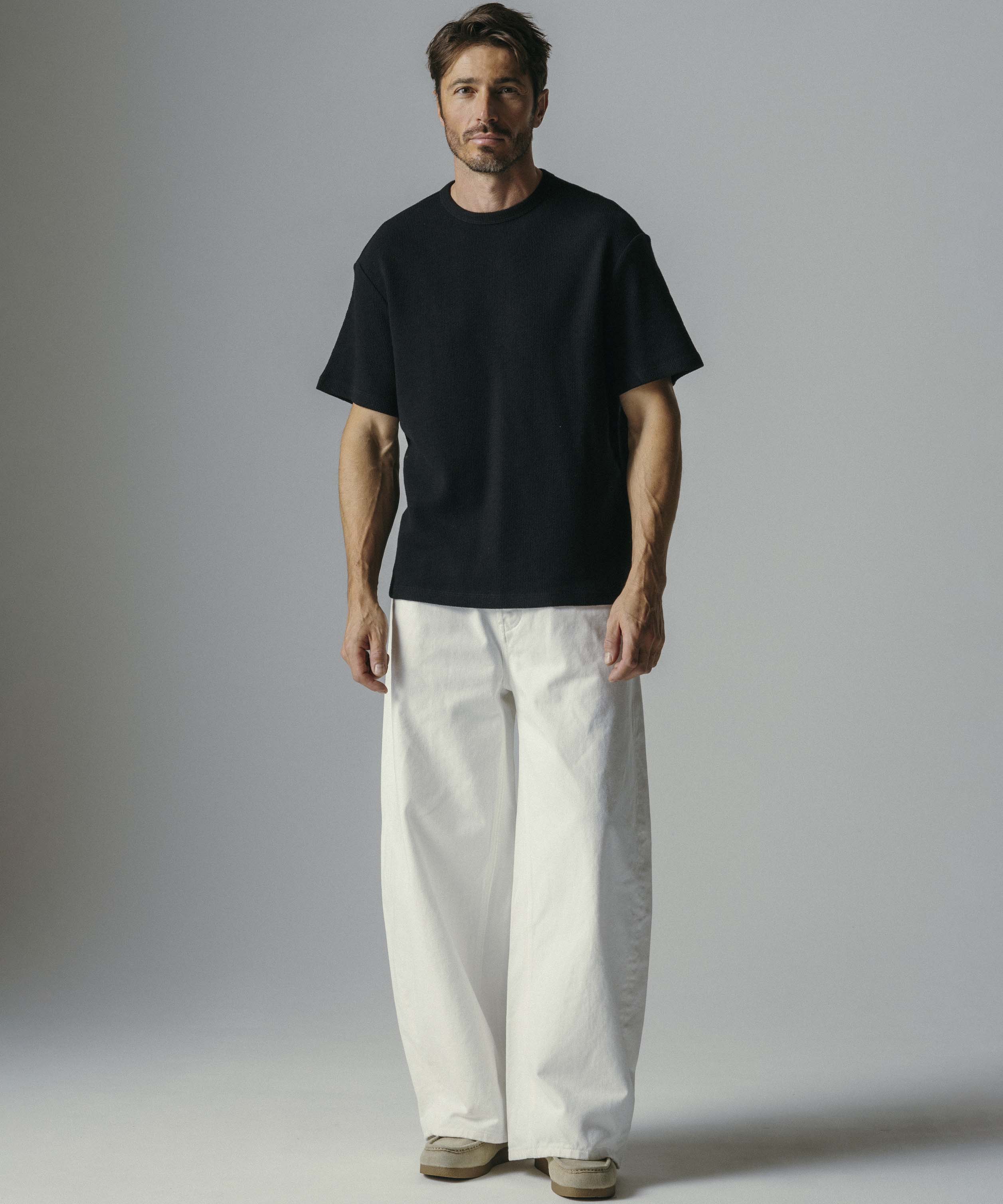 ウールブレンド クルーネックTシャツ