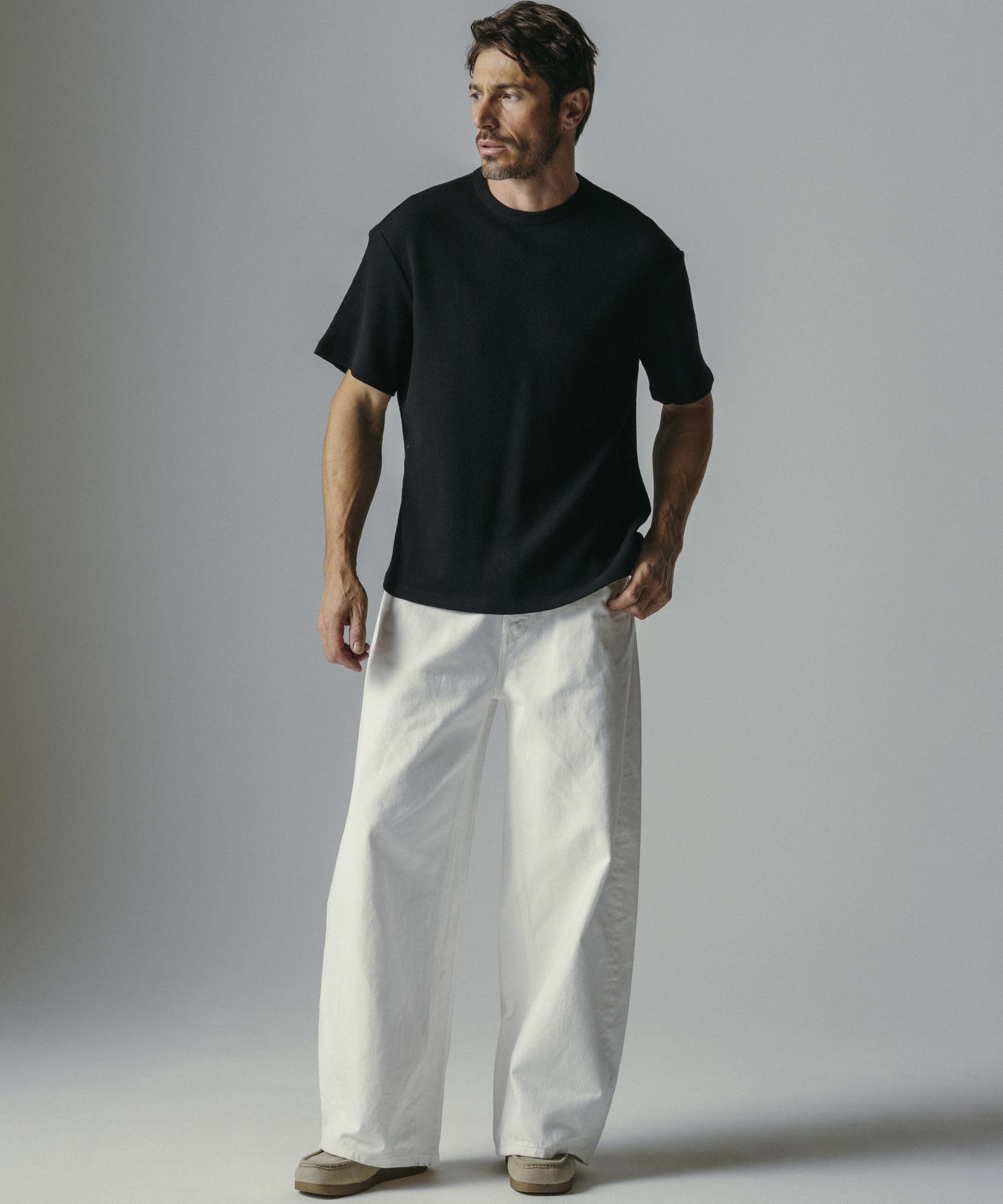 ウールブレンド クルーネックTシャツ