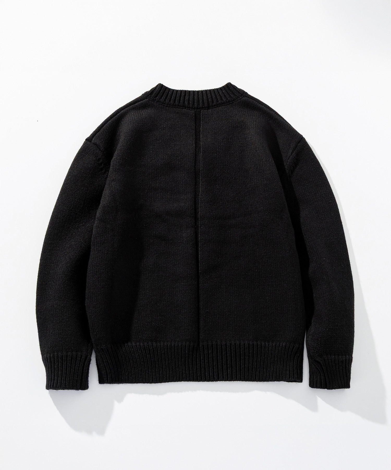 【12月上旬お届け予約商品】畦編み Vネック ジップアップニットプルオーバー