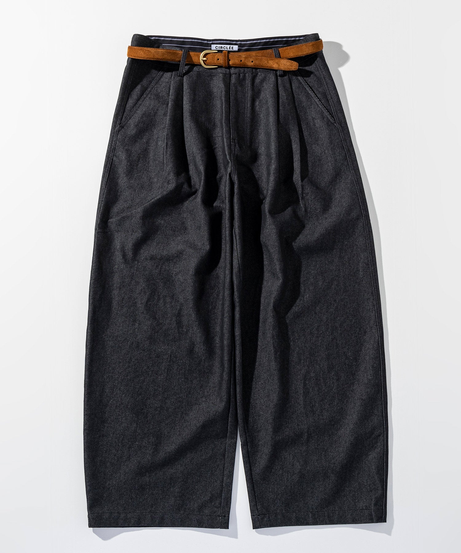 ハイウエスト ツータックワイドパンツ