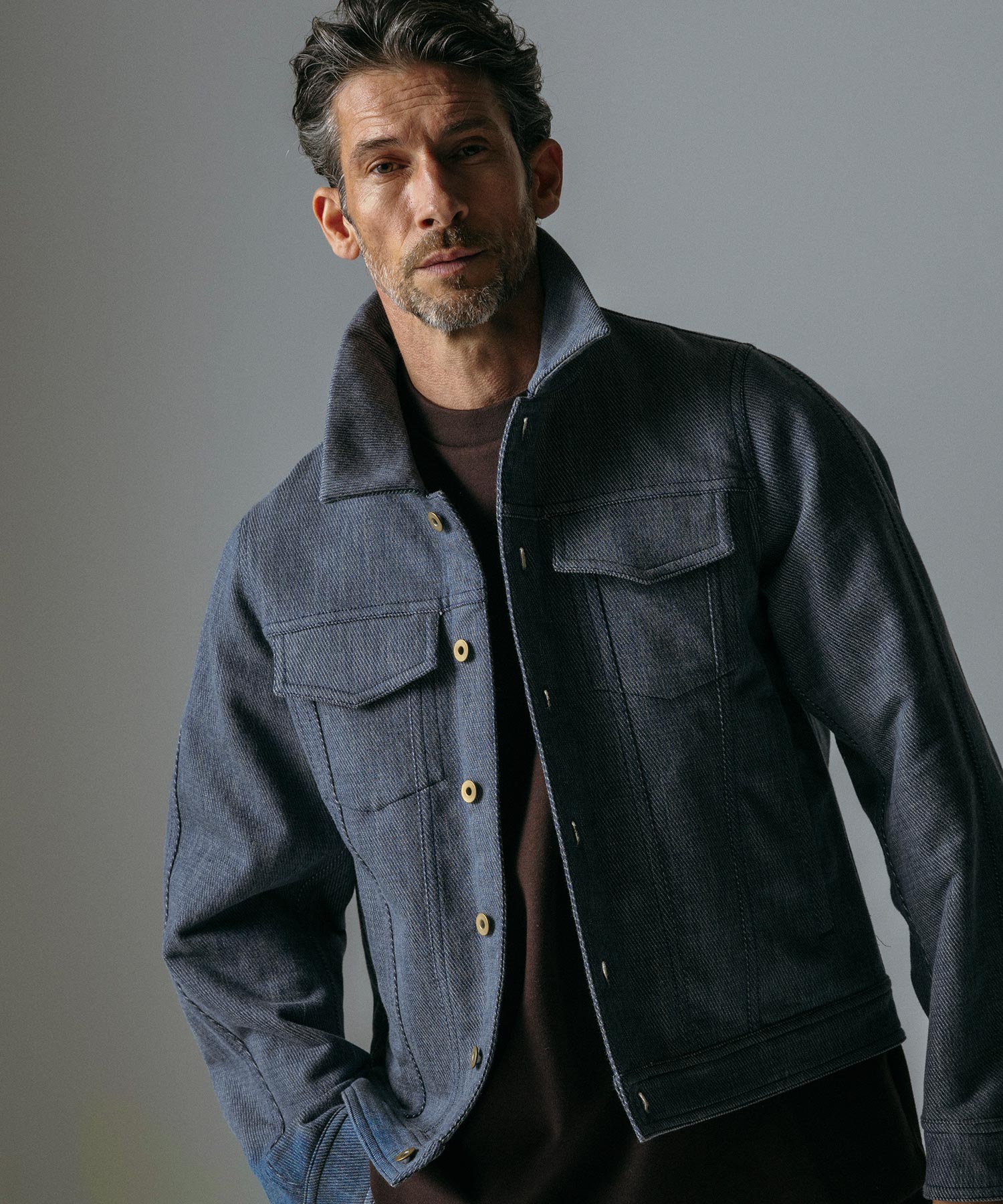 ツイル/ヘリンボーン コットンデニムジャケット