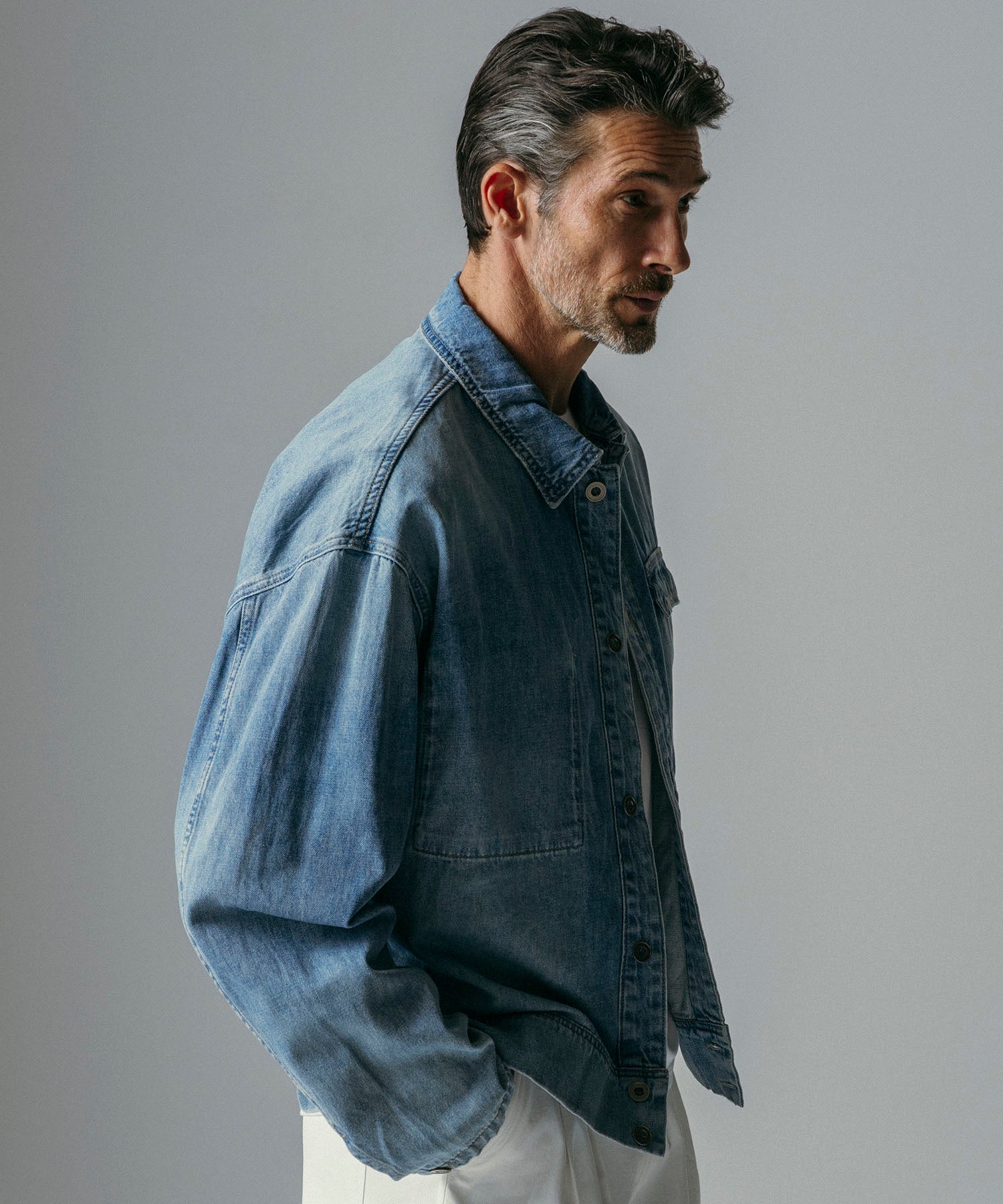【12月上旬お届け予約商品】ウォッシュド ビッグシルエット デニムジャケット