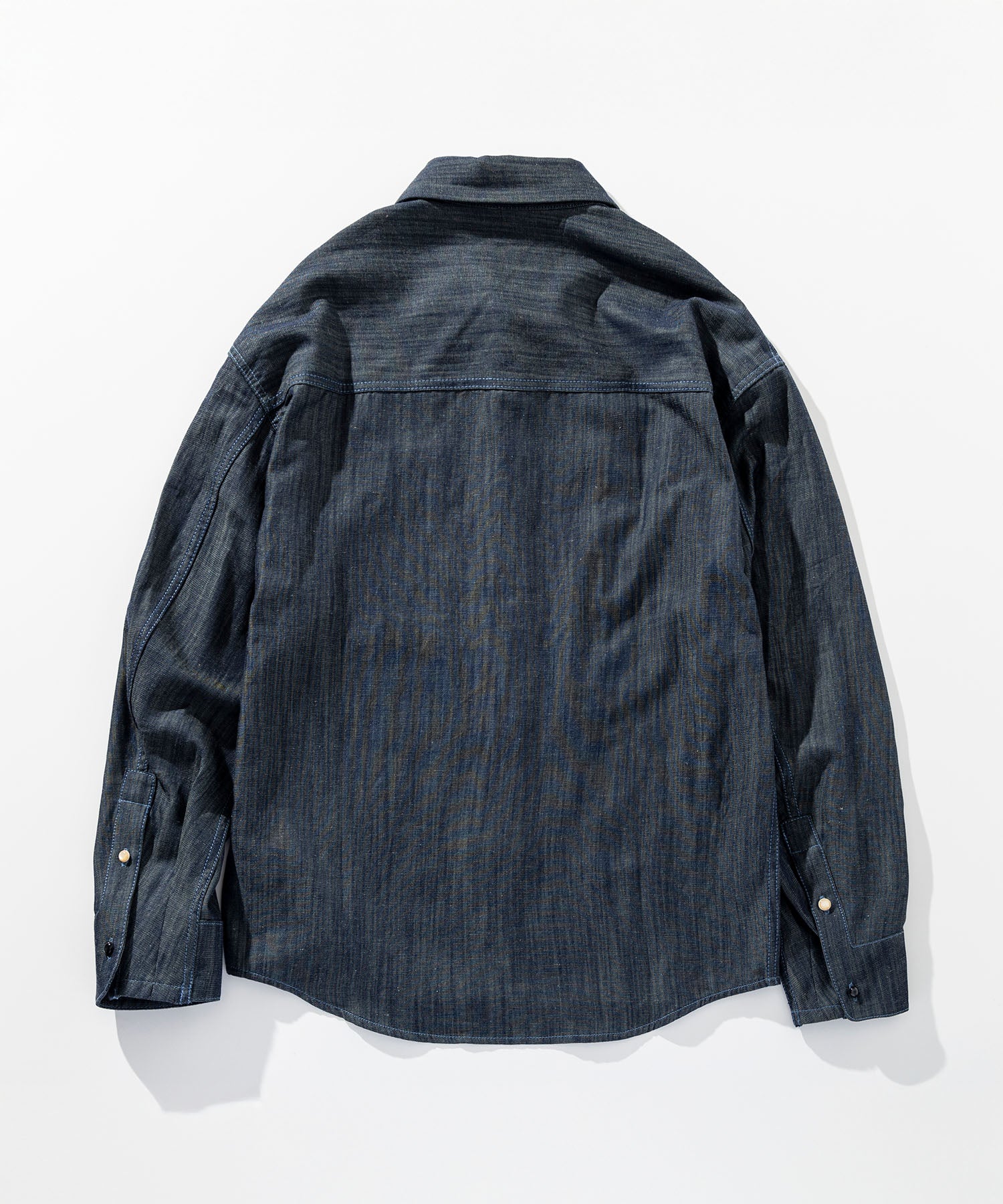 ソフトウォッシュデニム 長袖シャツ