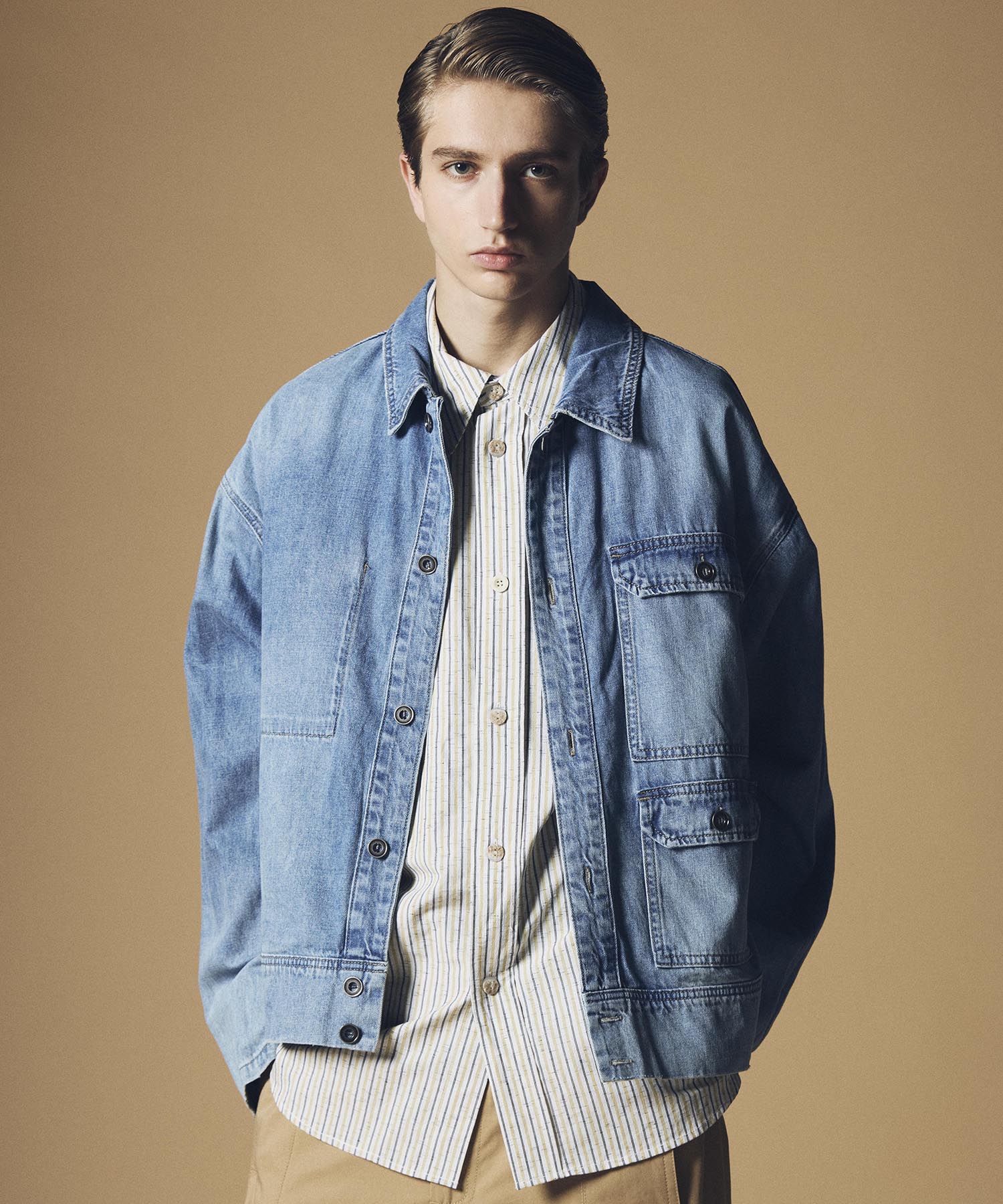 【12月上旬お届け予約商品】ウォッシュド ビッグシルエット デニムジャケット