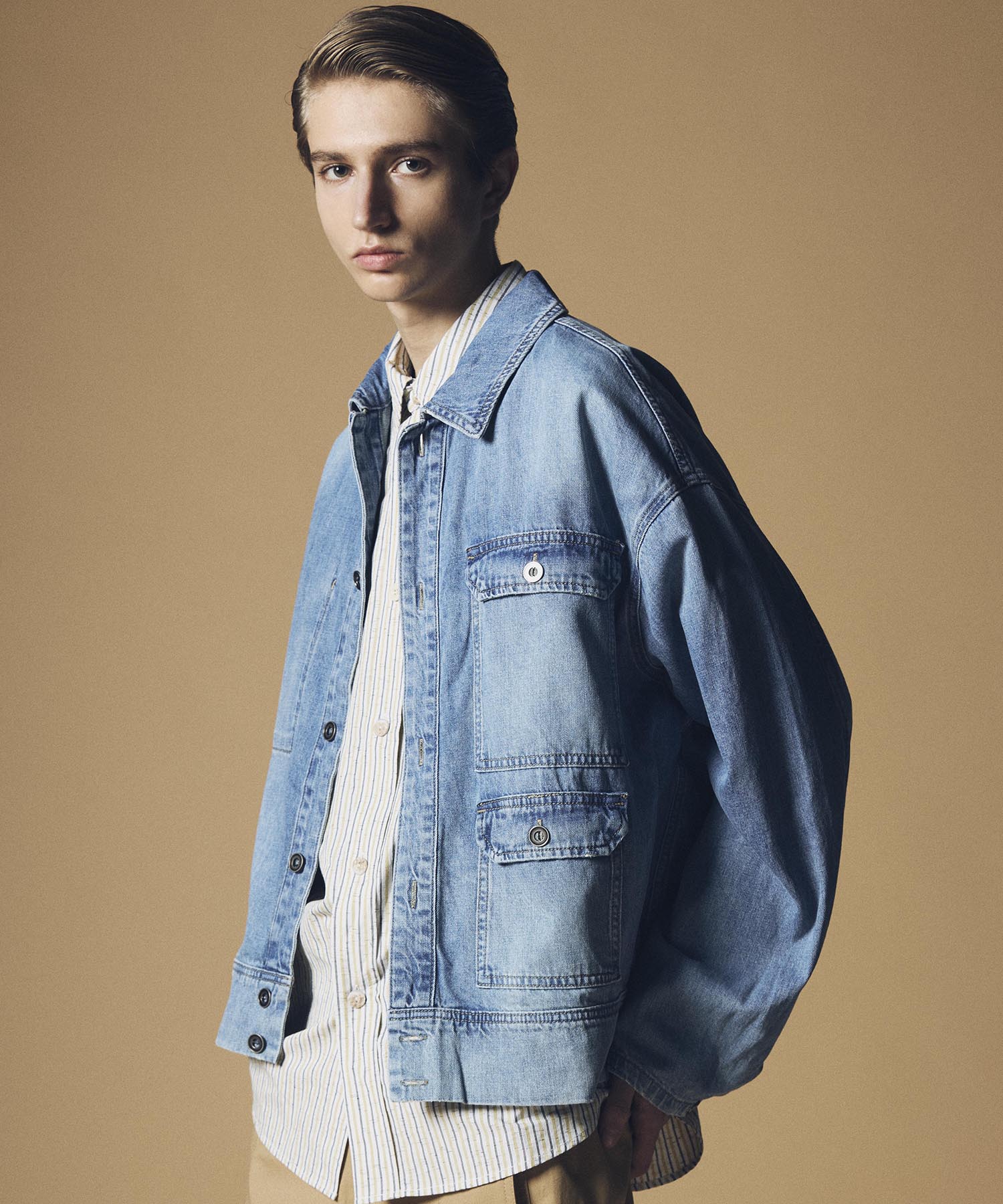 【12月上旬お届け予約商品】ウォッシュド ビッグシルエット デニムジャケット