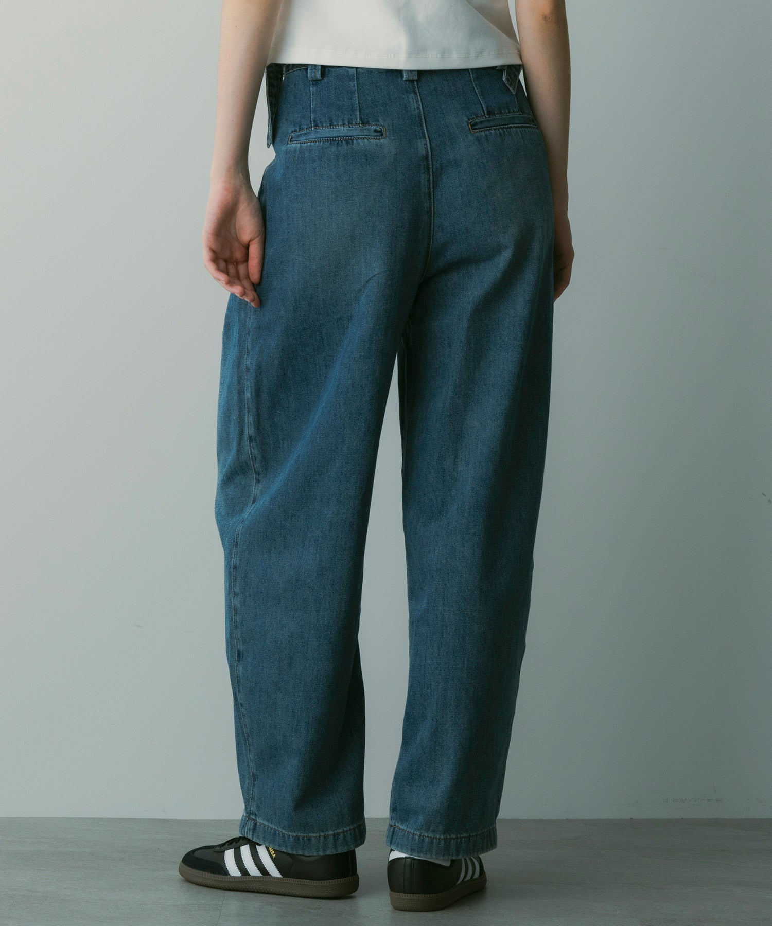 【12月中旬お届け予約商品】ヴィンテージウォッシュデニムパンツ