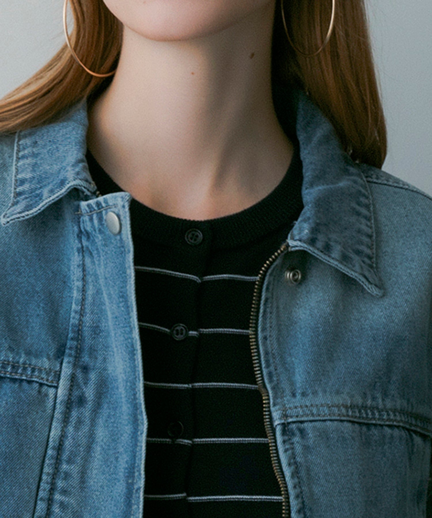 クロップドデニムジャケット