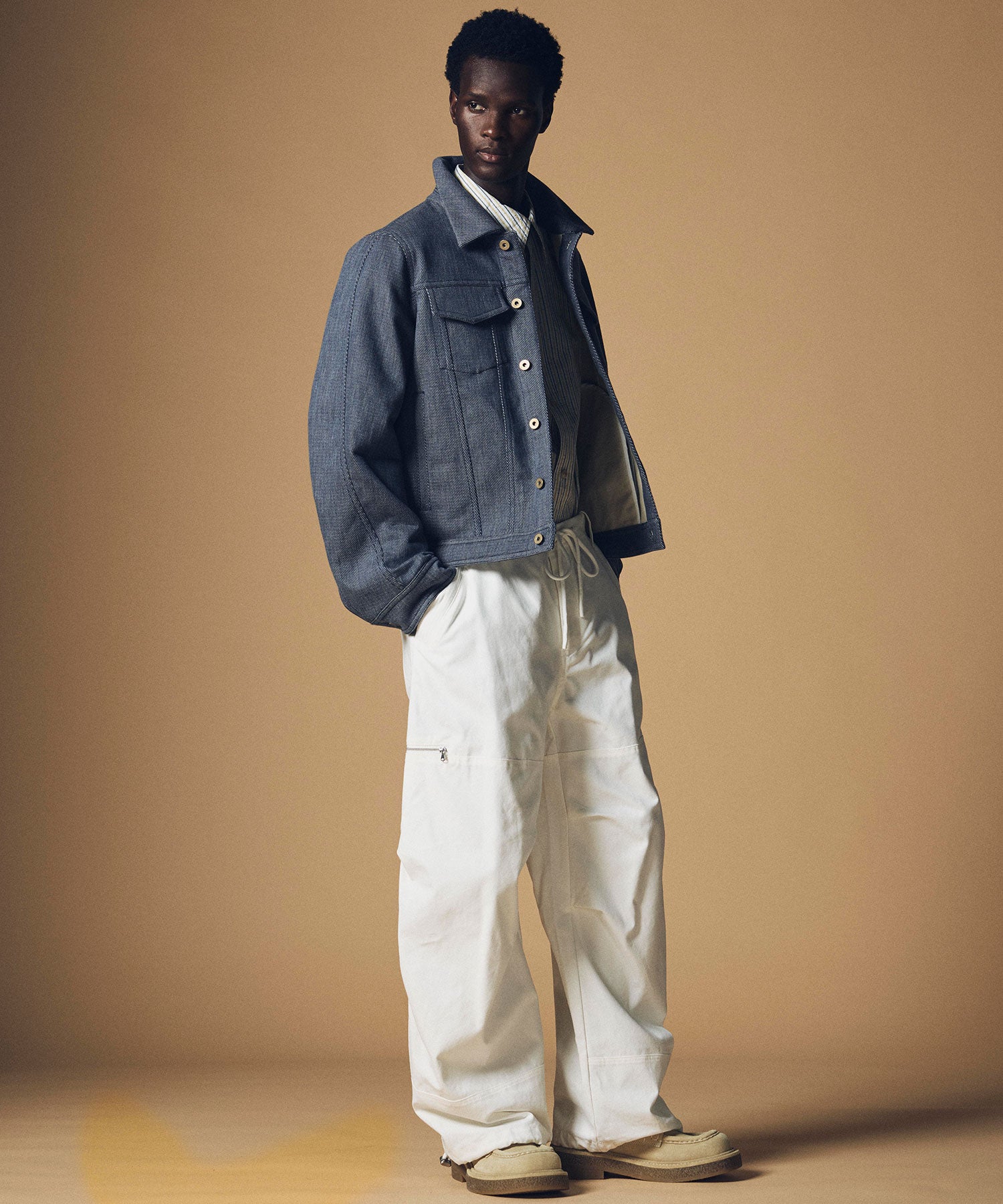 ツイル/ヘリンボーン コットンデニムジャケット