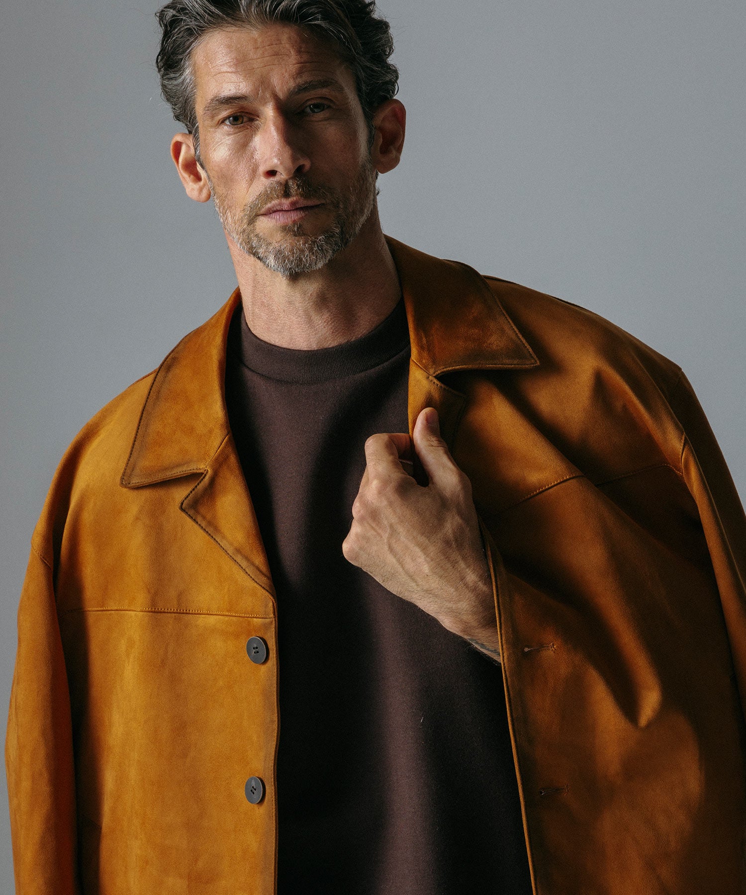 スエードヴィンテージ調ショートジャケット