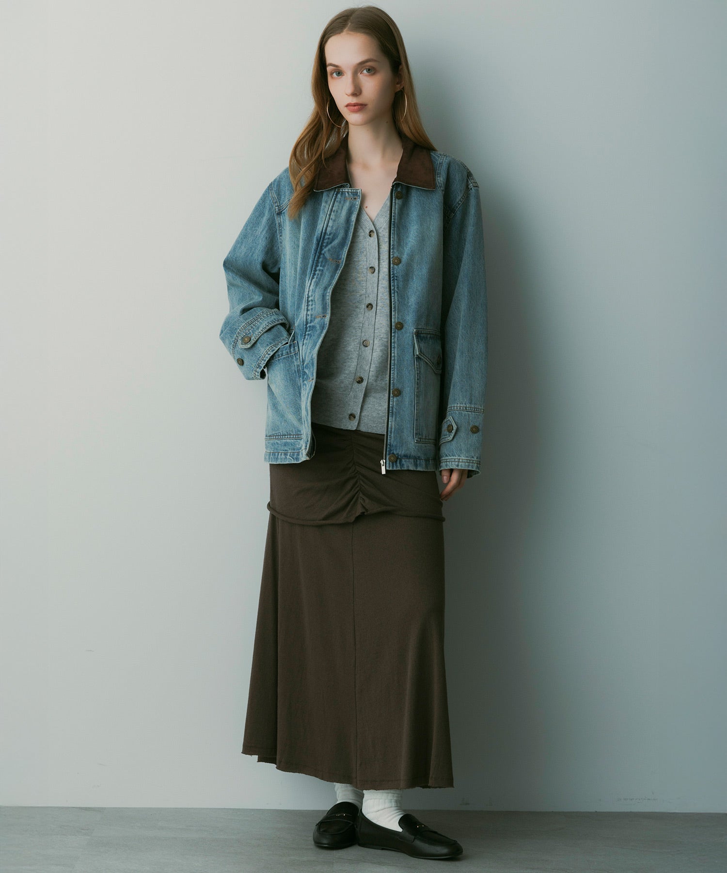 【3月中旬お届け予約商品】ドローストリングロングスカート