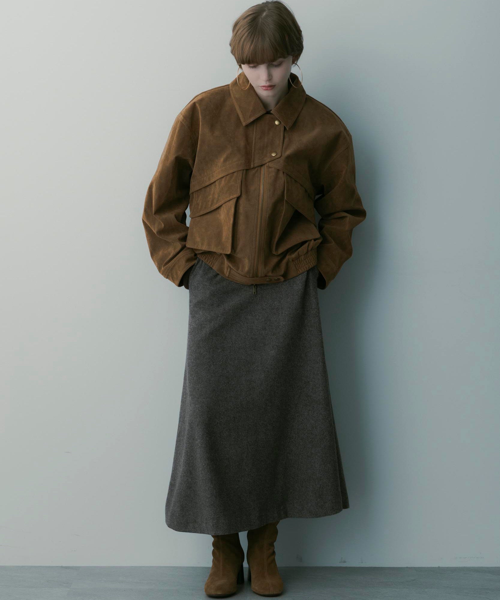 スエードライク ブルゾン