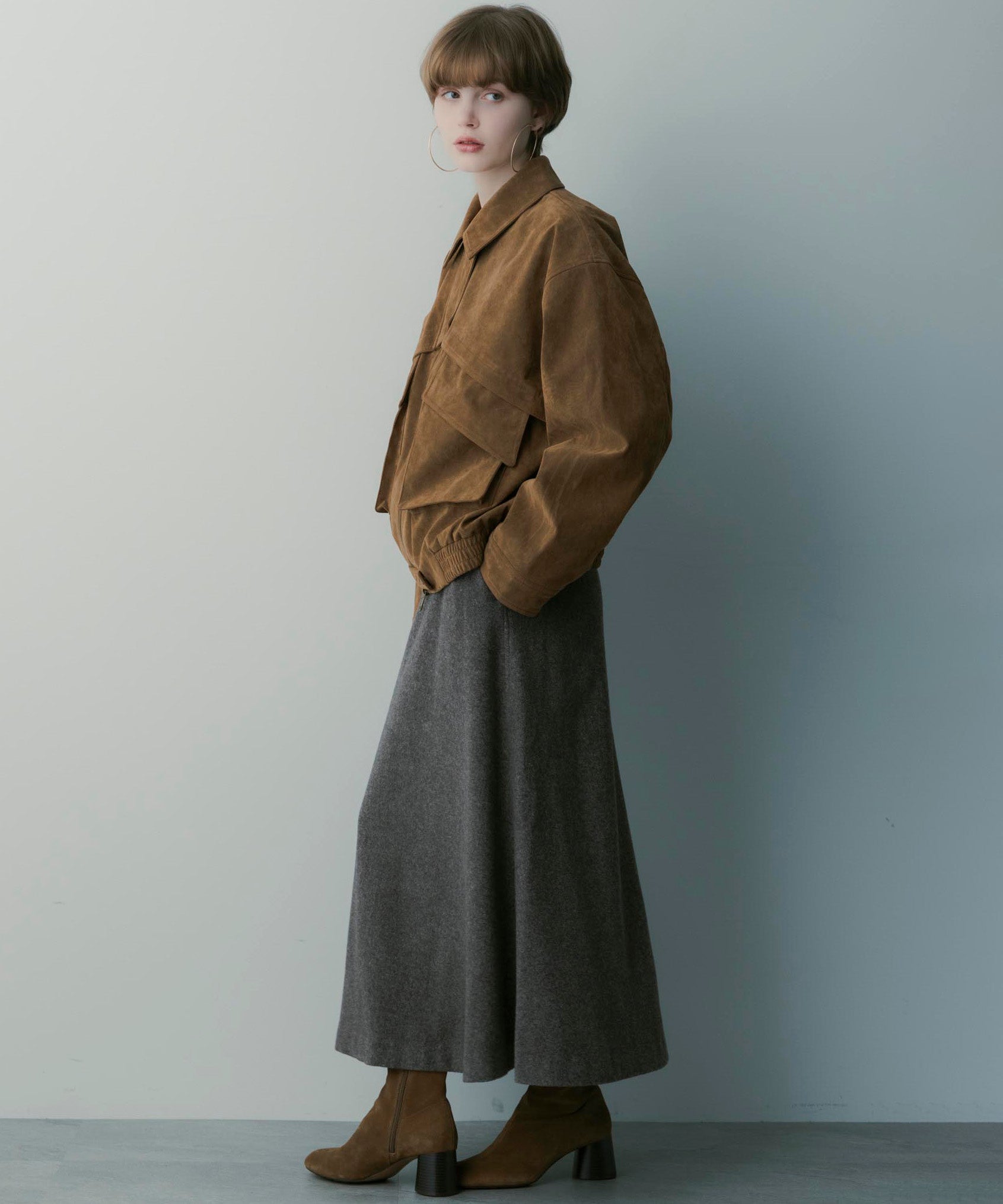 スエードライク ブルゾン