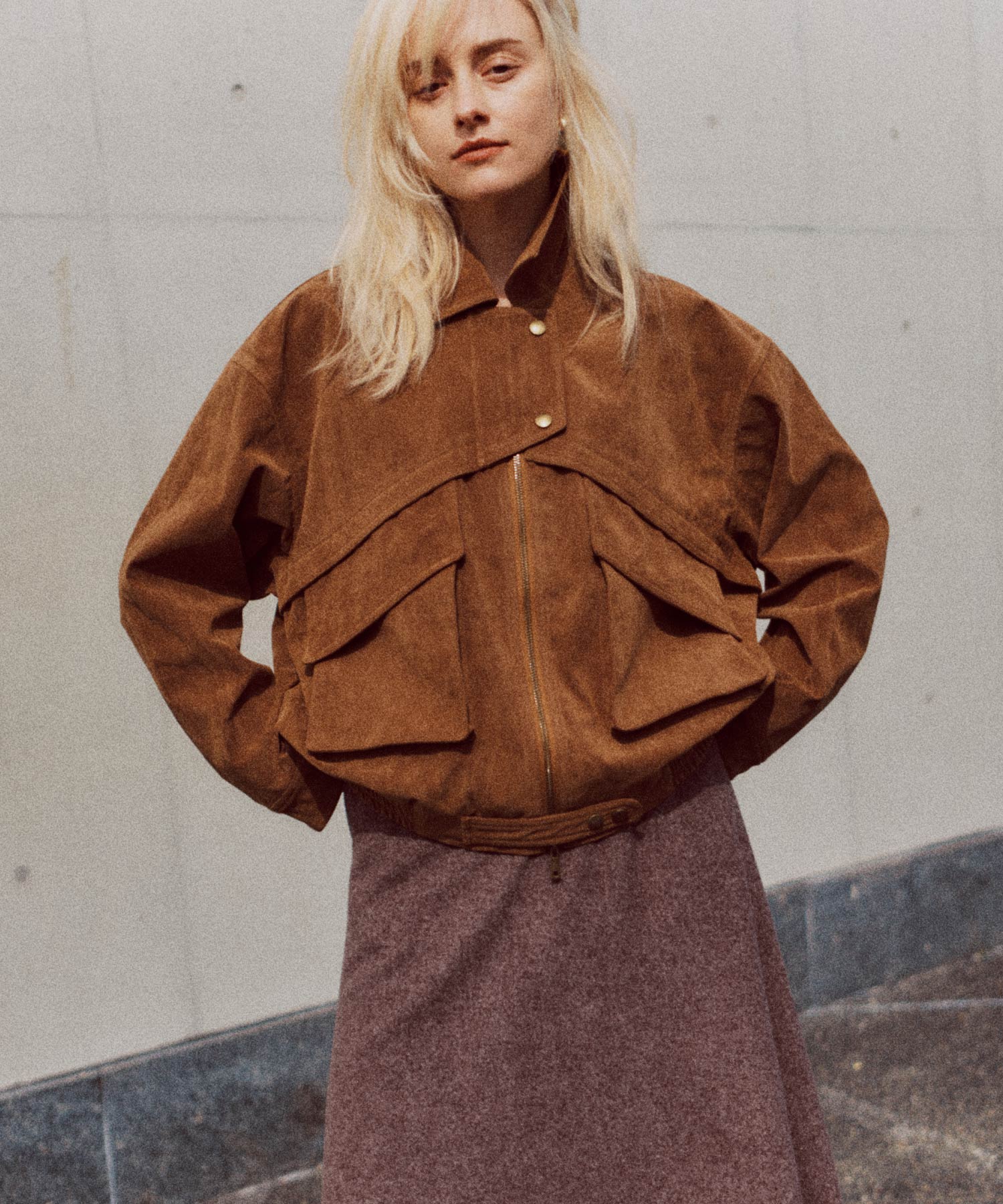 スエードライク ブルゾン