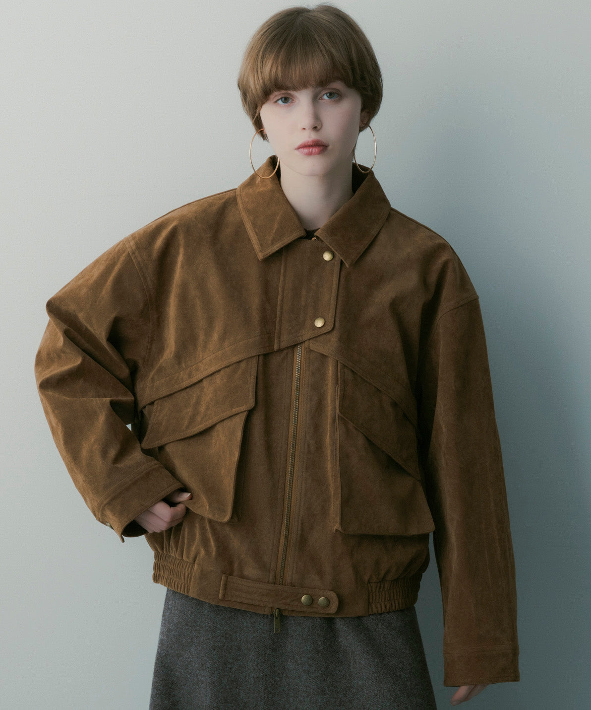 スエードライク ブルゾン