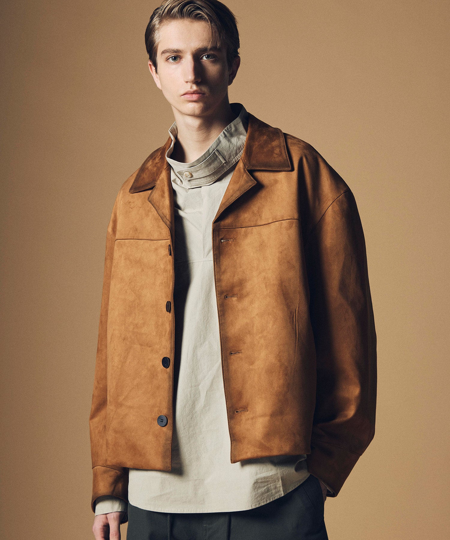 【12月上旬お届け予約商品】スエードヴィンテージ調ショートジャケット