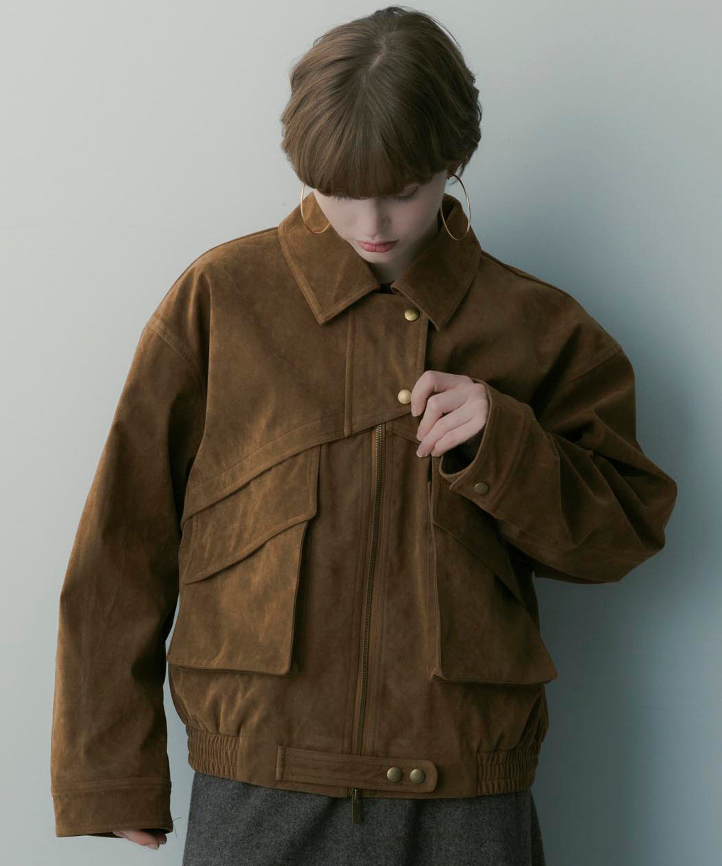 スエードライク ブルゾン