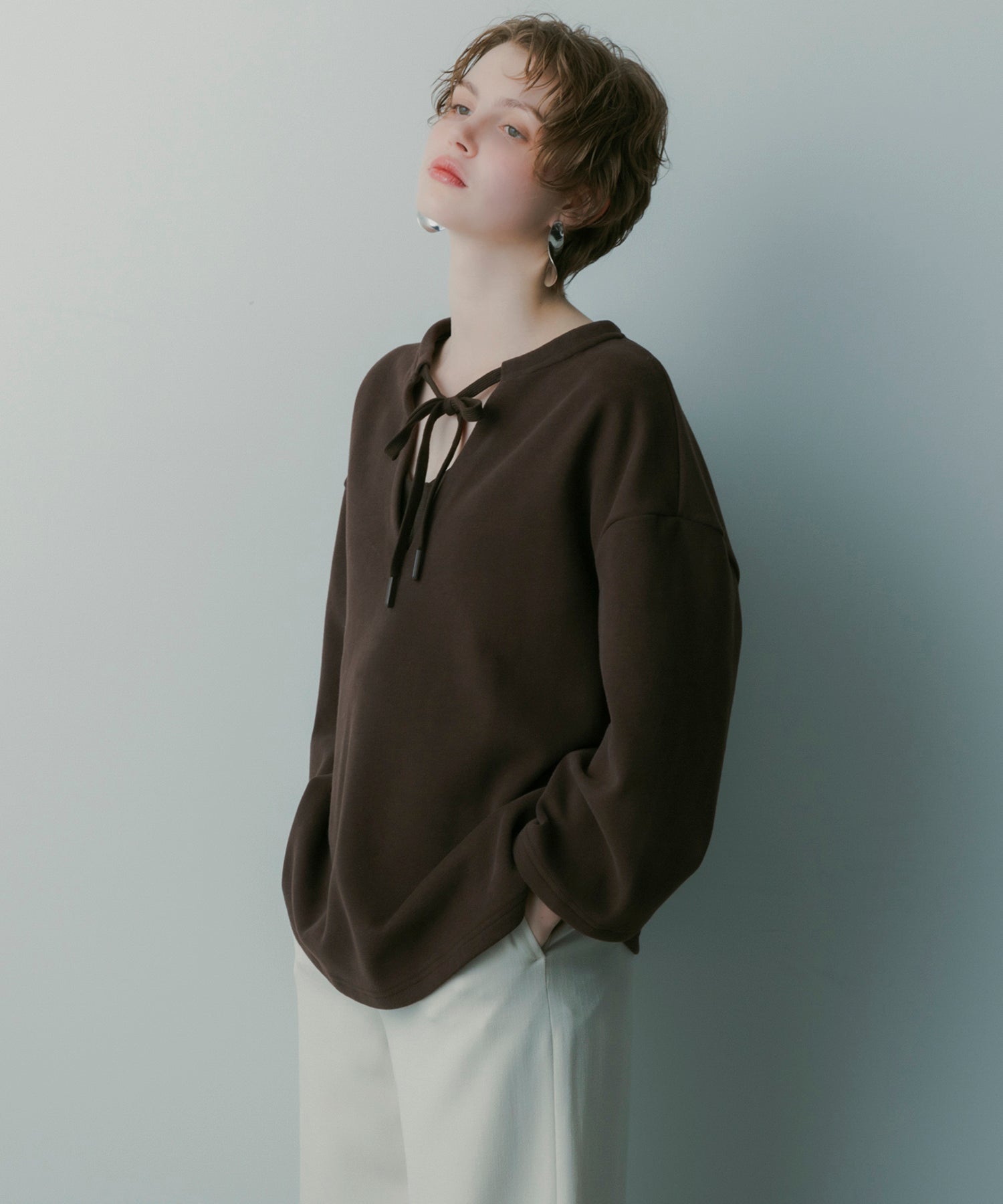 スキッパーリボントップス