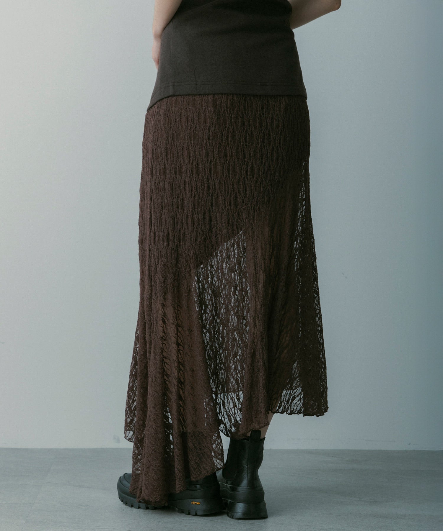 アシンメトリー レーススカート