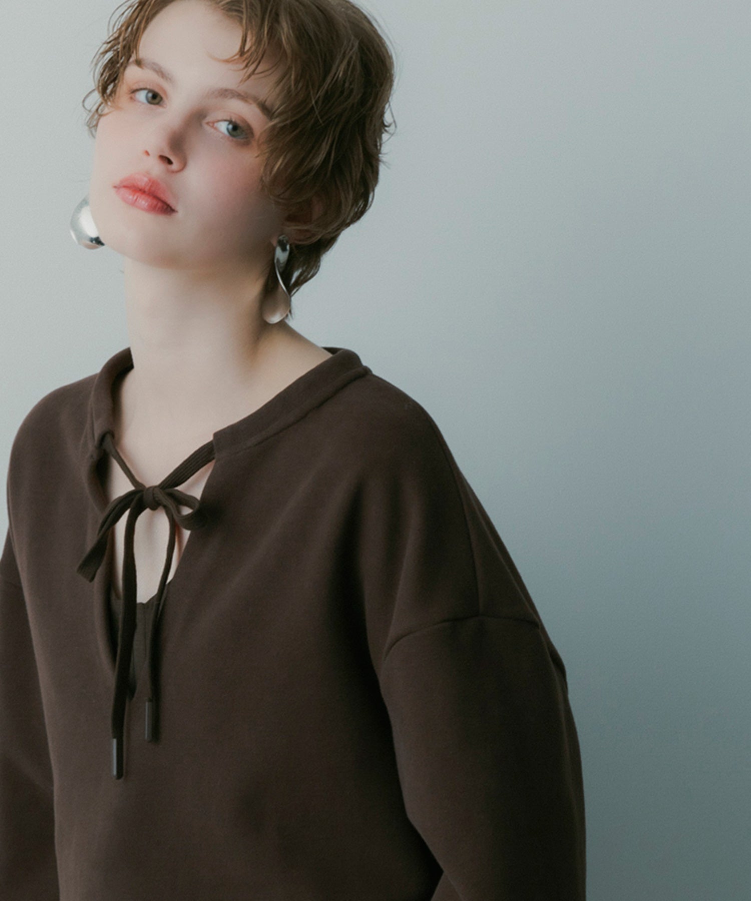 スキッパーリボントップス