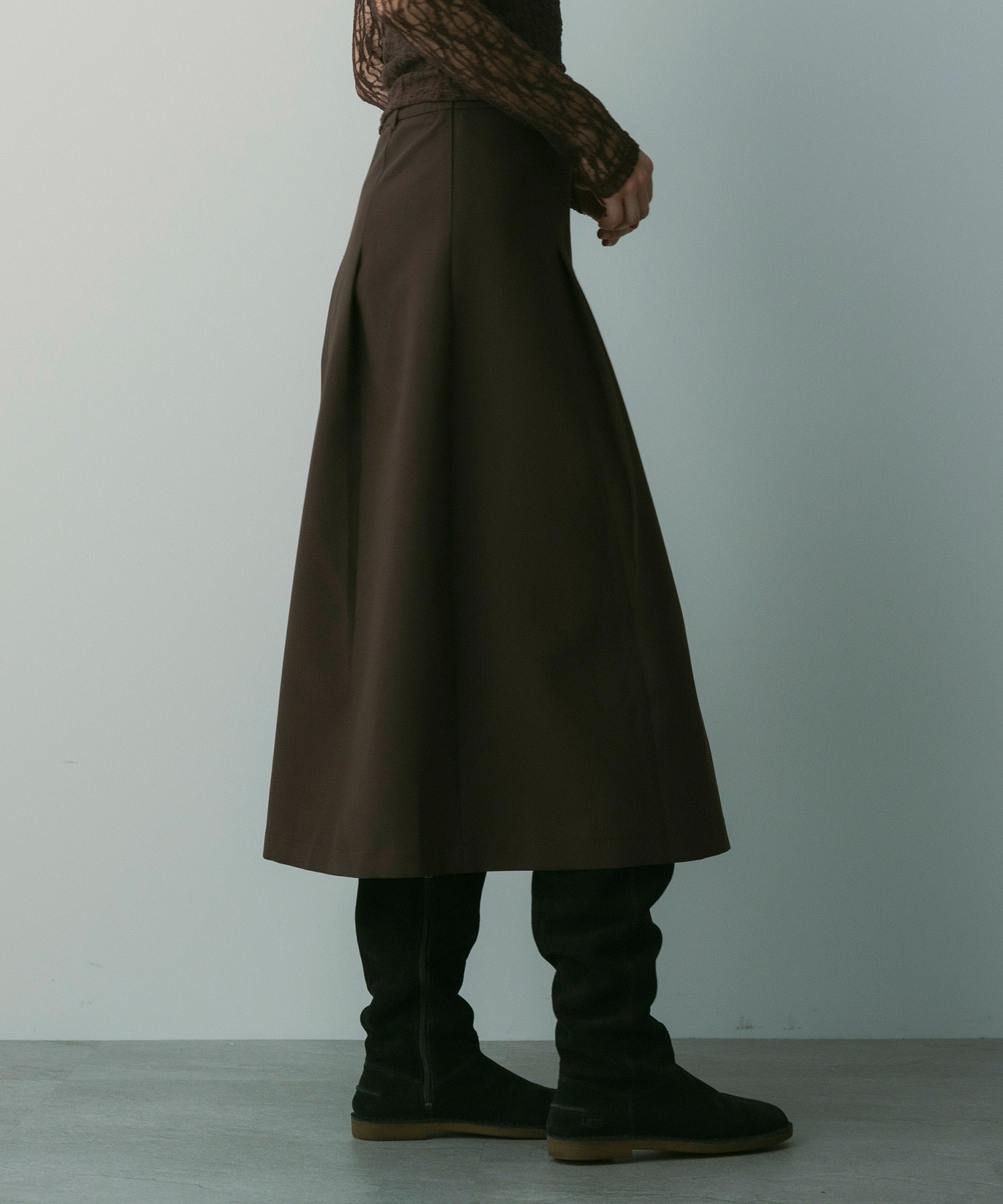 【12月上旬お届け予約商品】フレアセンタープリーツスカート