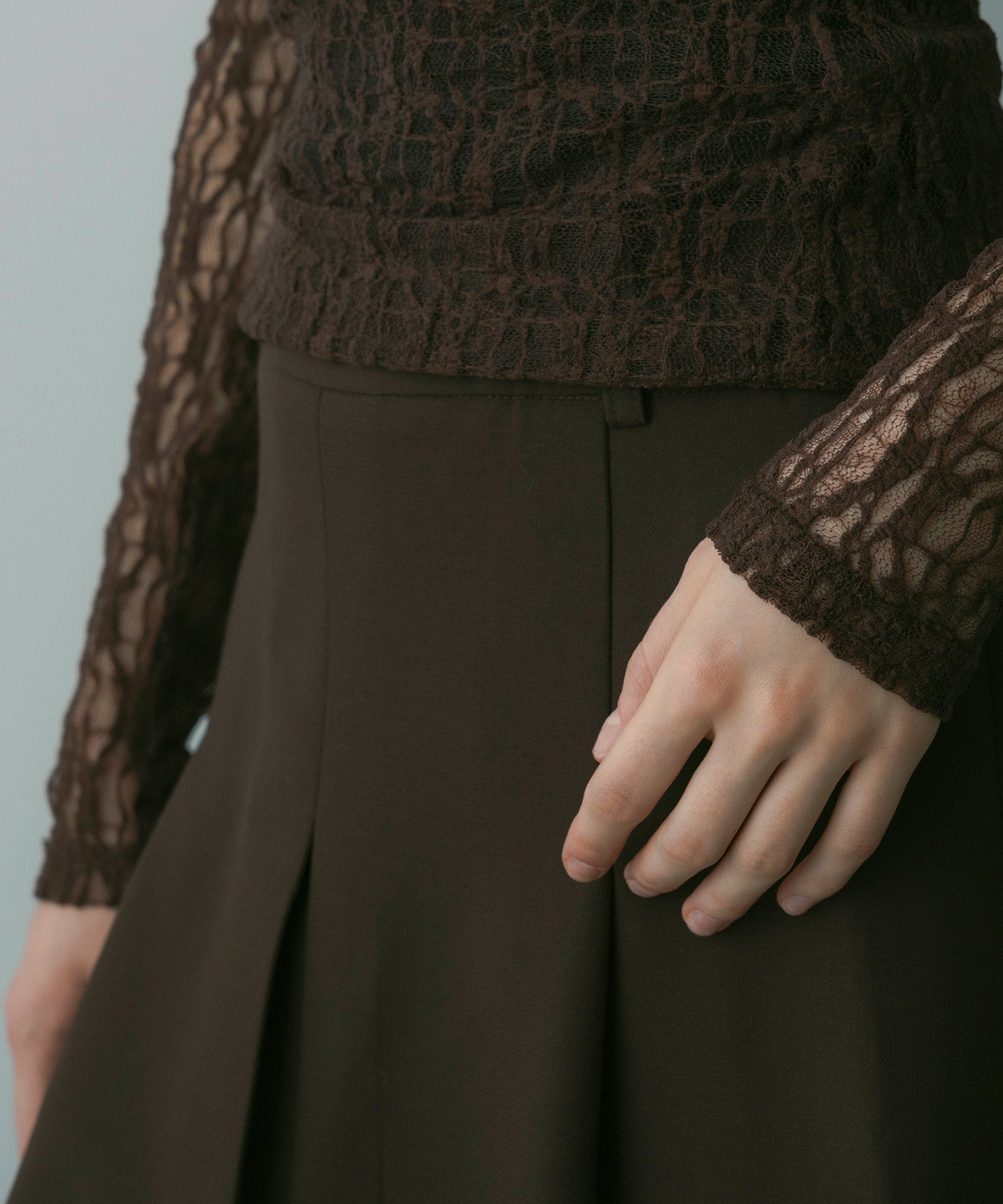 【12月上旬お届け予約商品】フレアセンタープリーツスカート