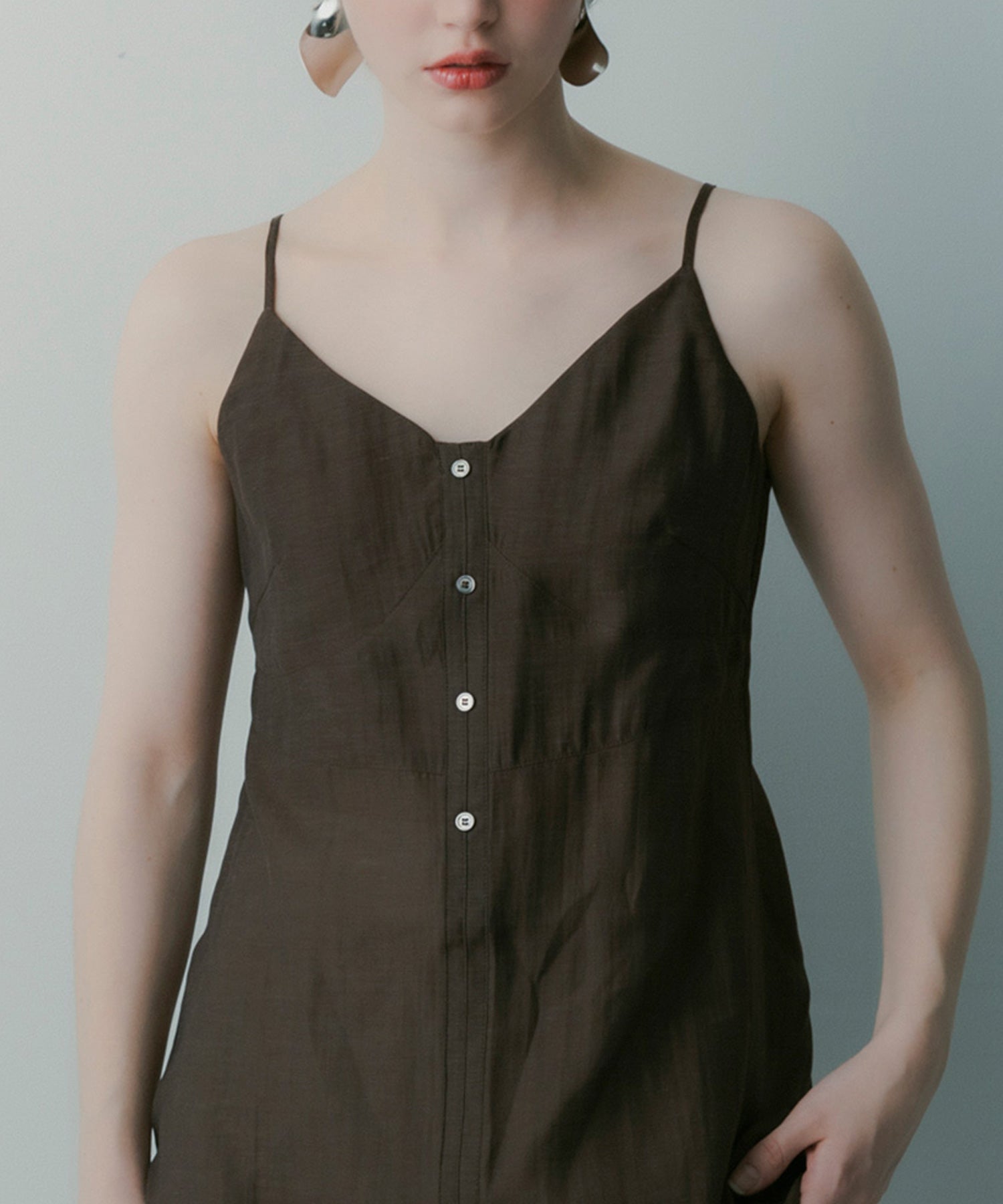 リネンブレンド キャミソールチュニック