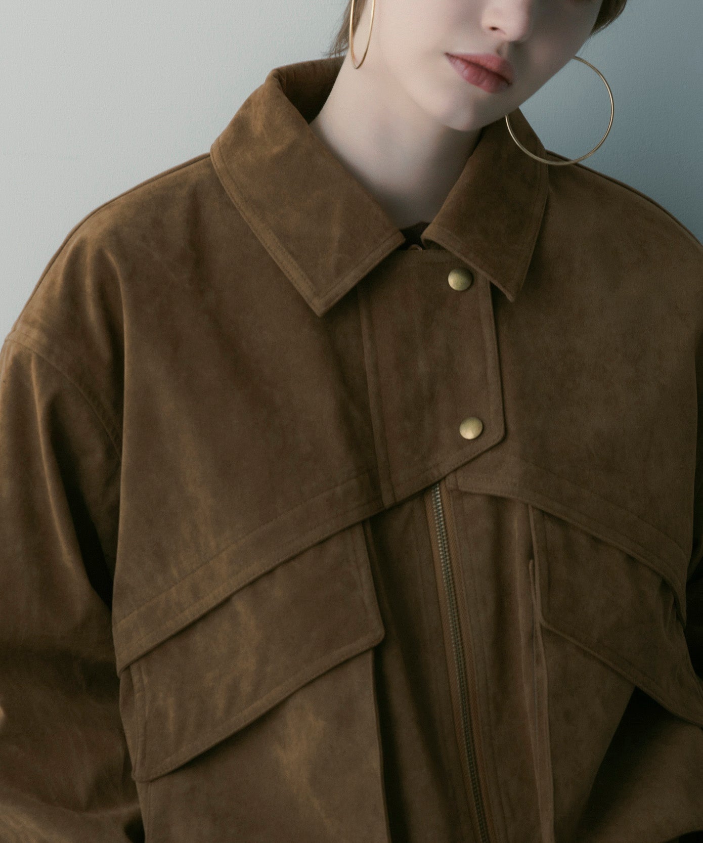 スエードライク ブルゾン