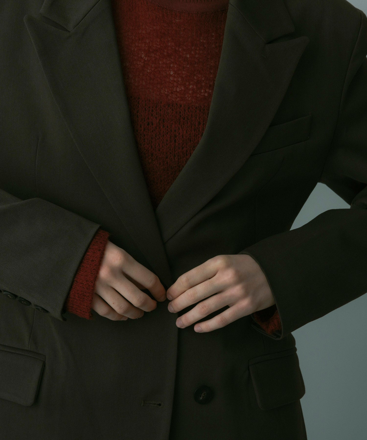 【12月上旬お届け予約商品】ウールブレンド ピークドラペルジャケット