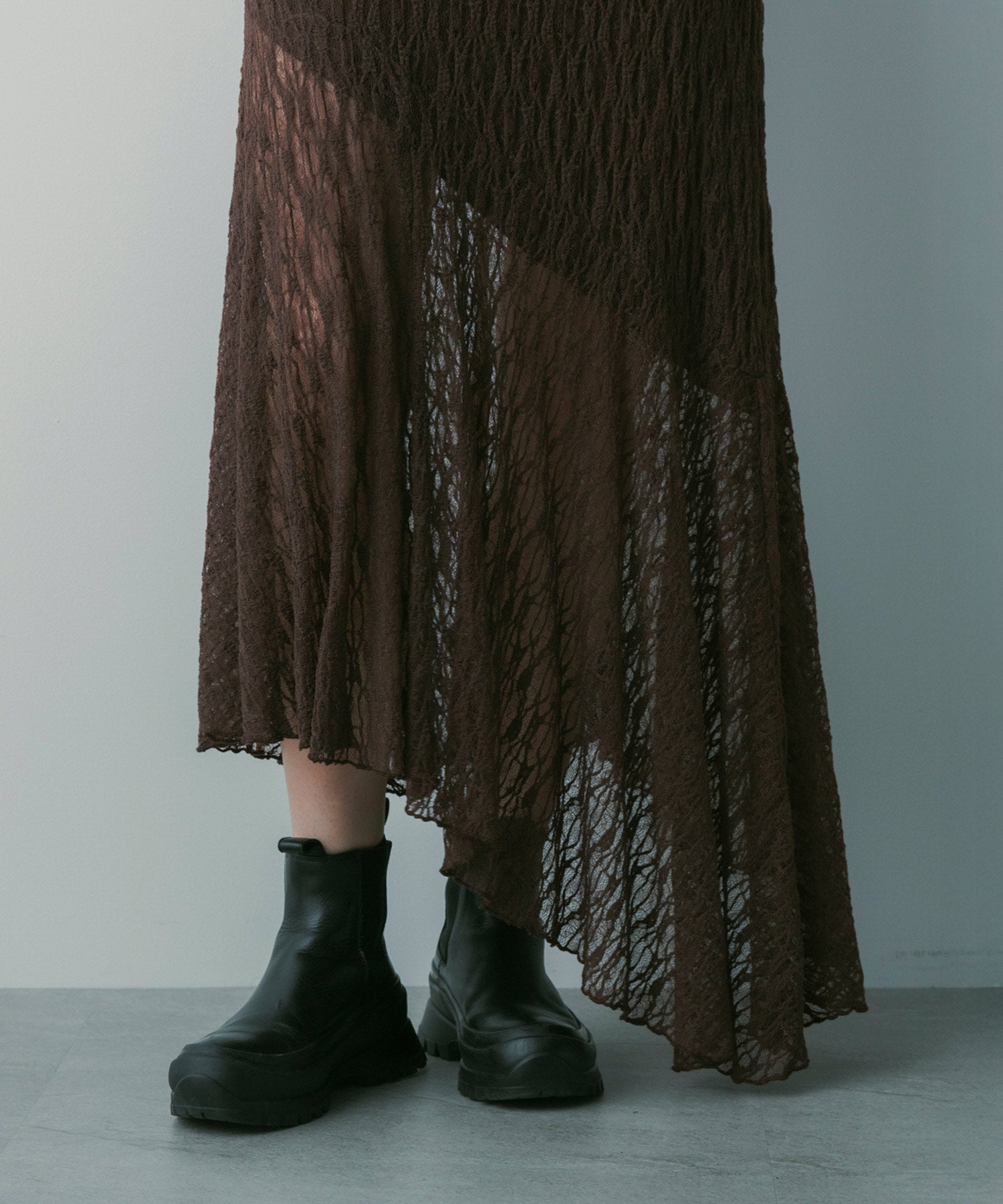 アシンメトリー レーススカート