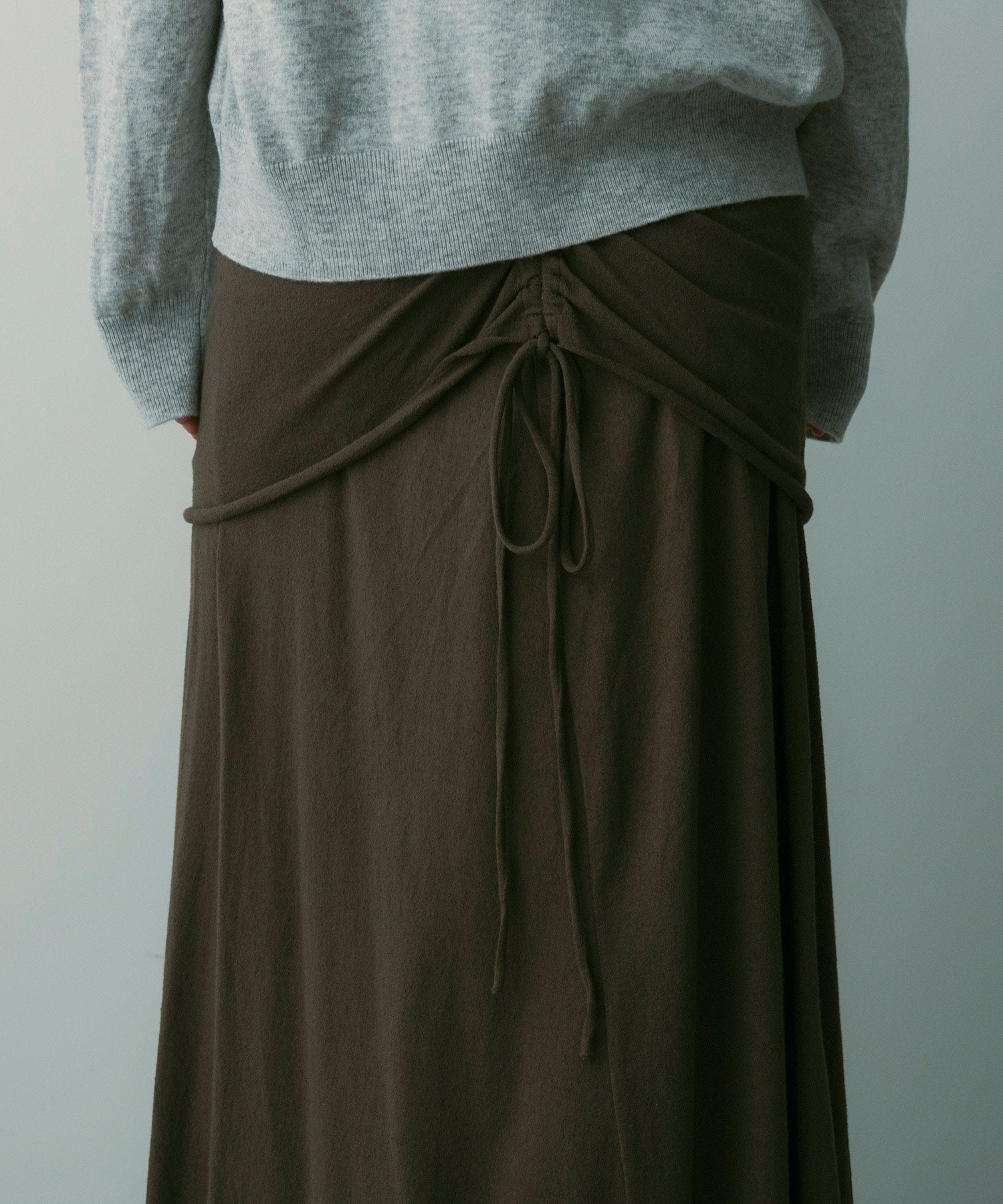 【3月中旬お届け予約商品】ドローストリングロングスカート
