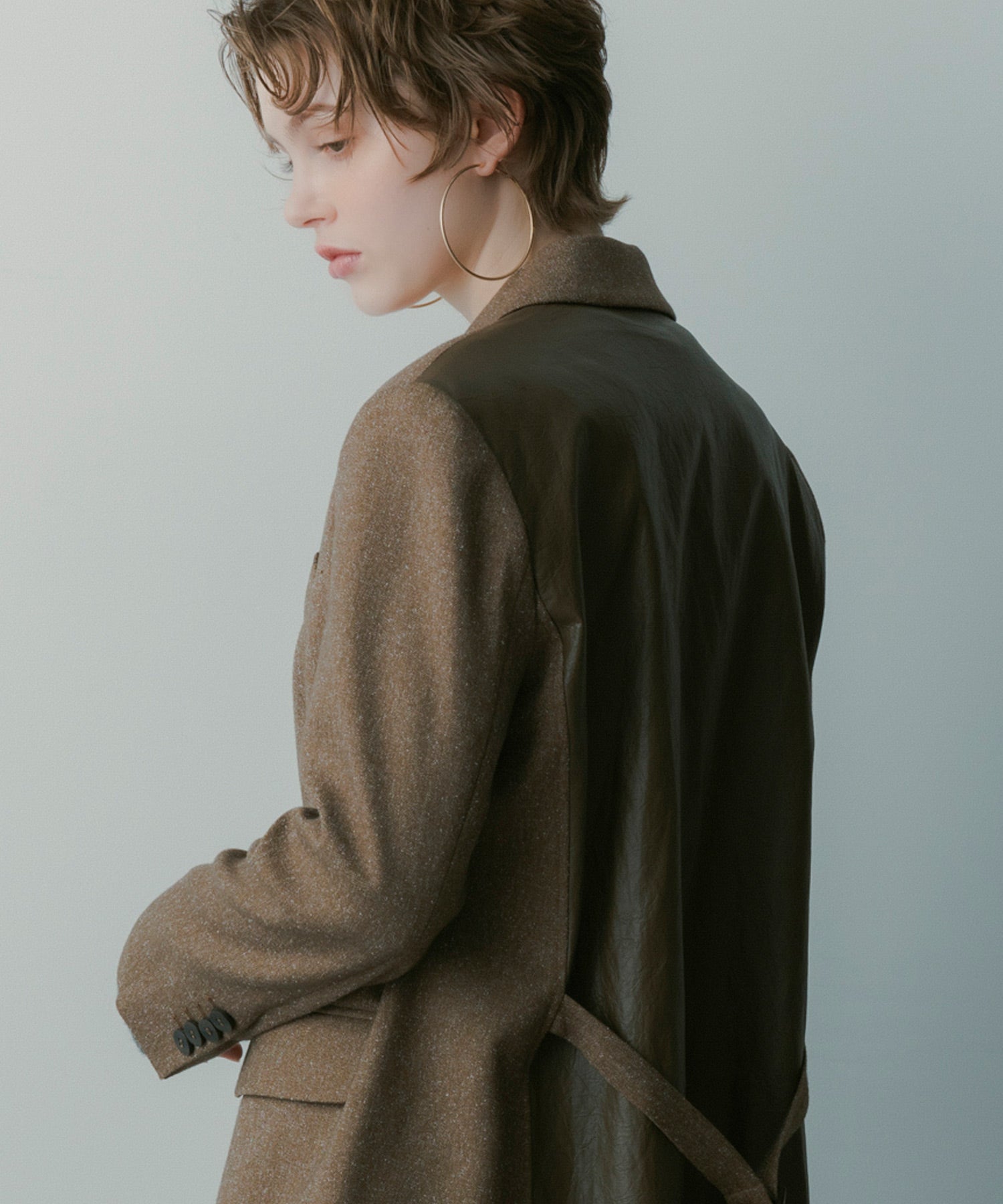 オーバーサイズ スウィッチングジレ