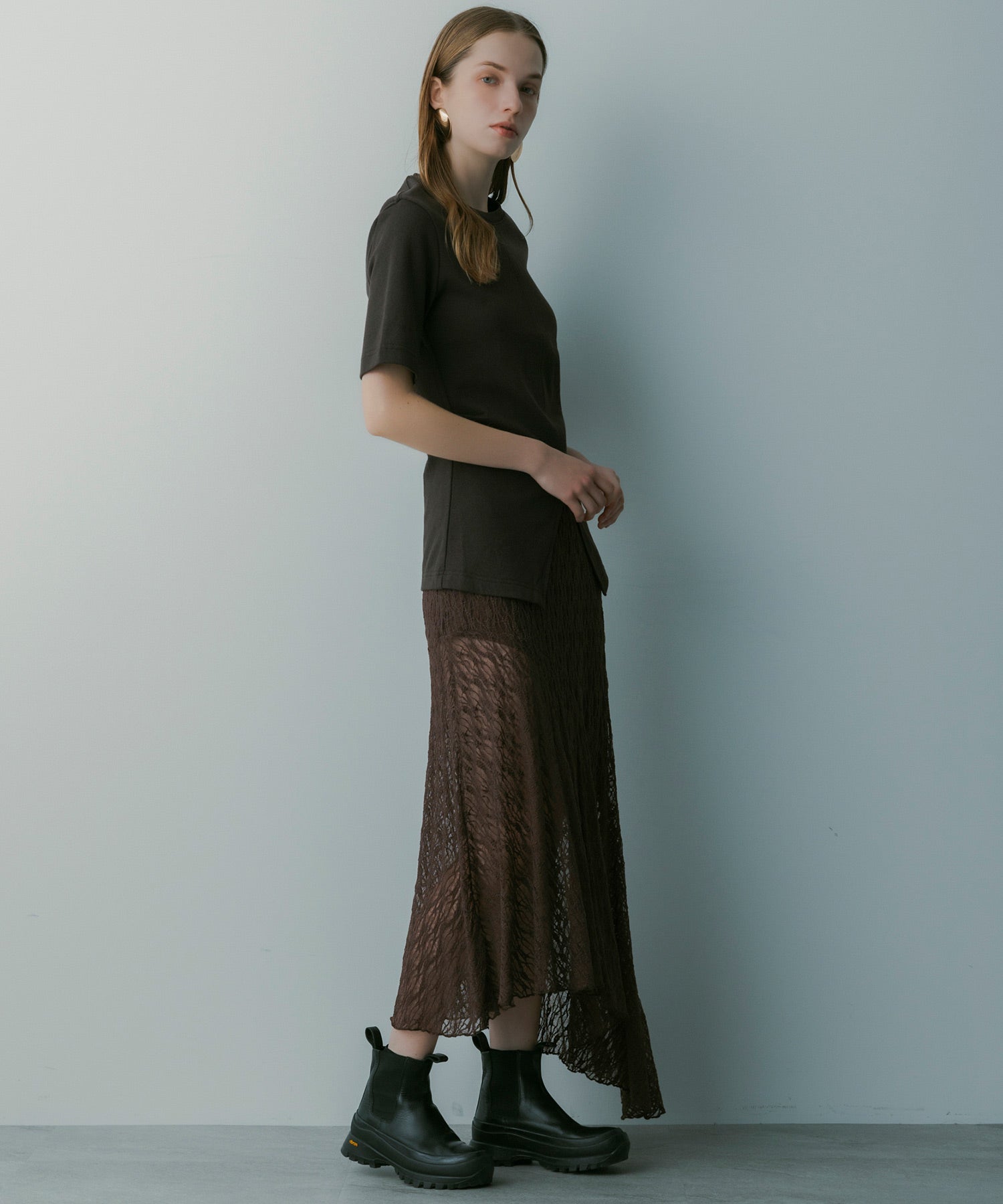 アシンメトリー レーススカート
