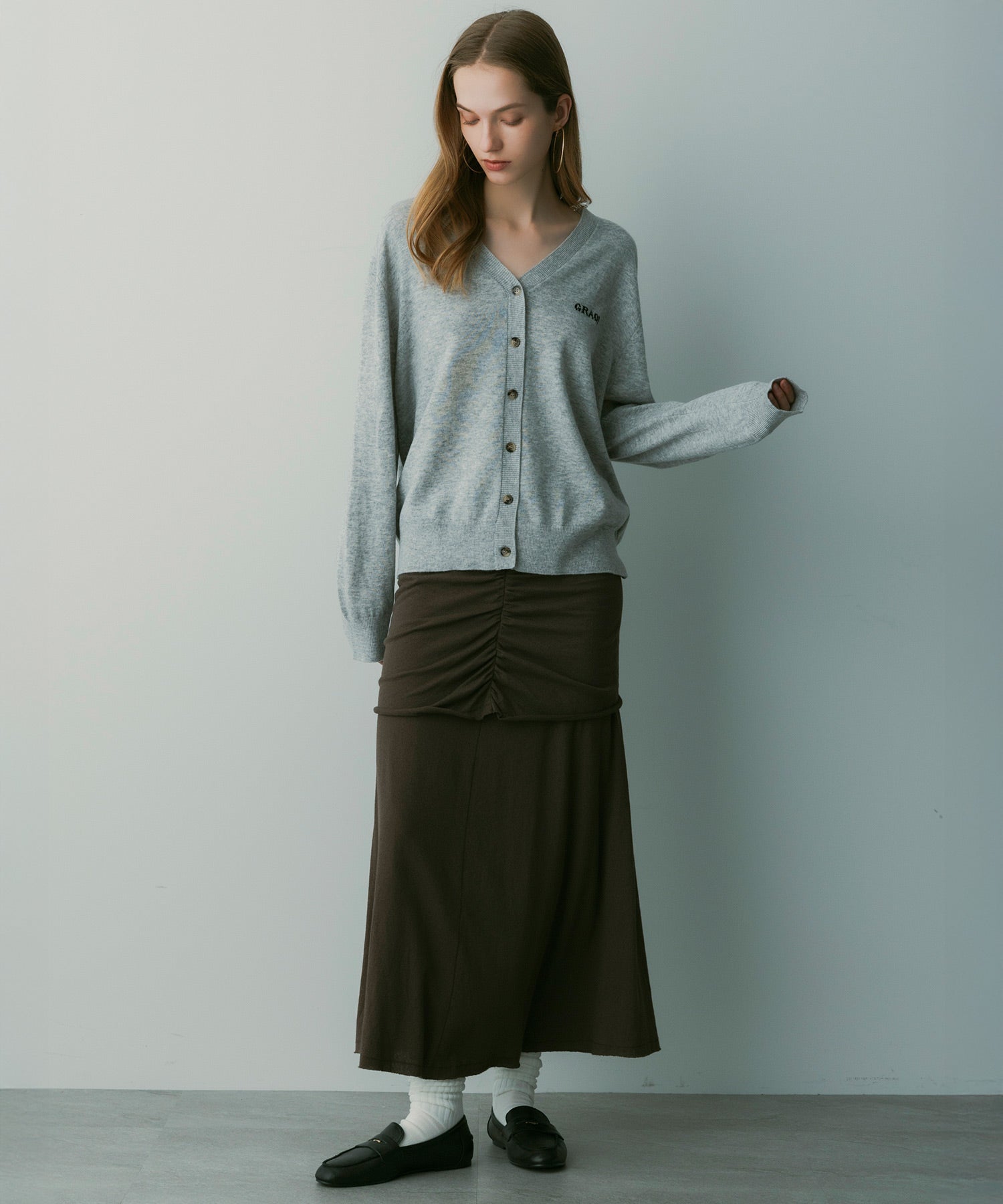 【3月中旬お届け予約商品】ドローストリングロングスカート