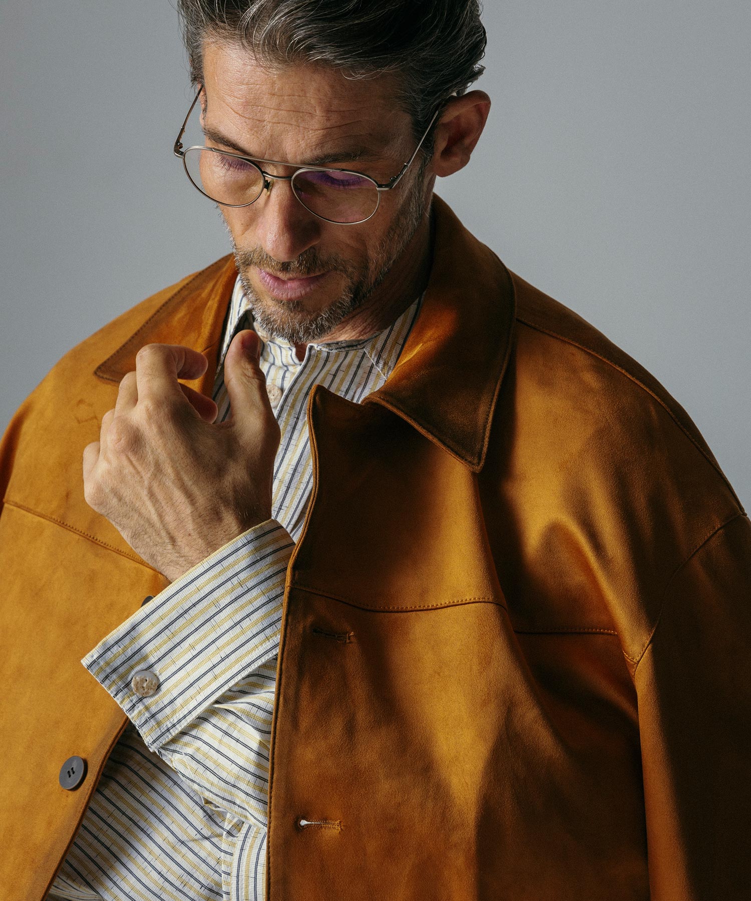 スエードヴィンテージ調ショートジャケット