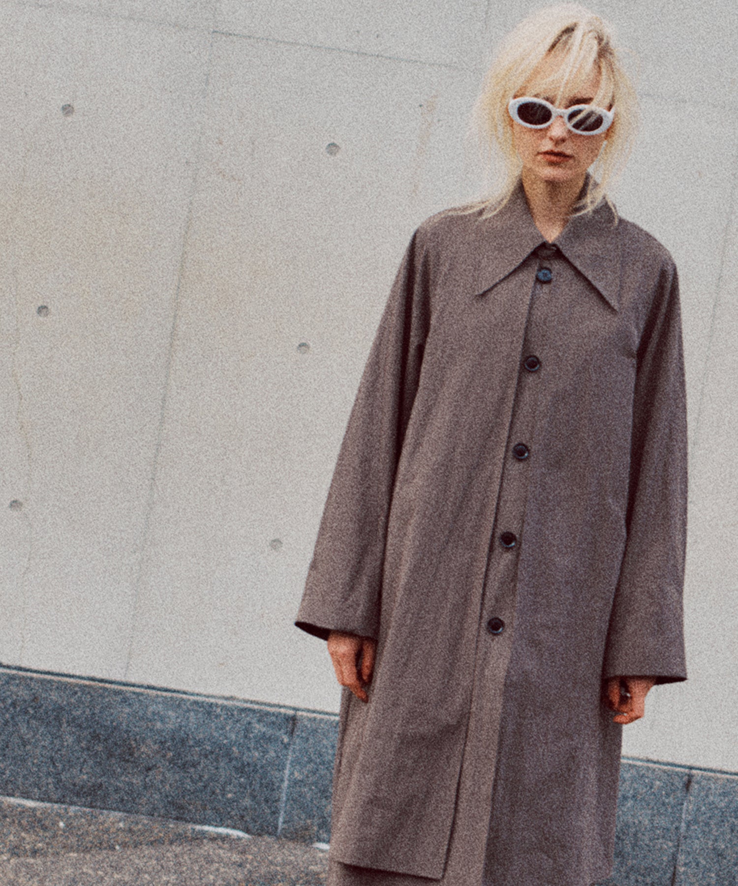 レイヤードロングコート