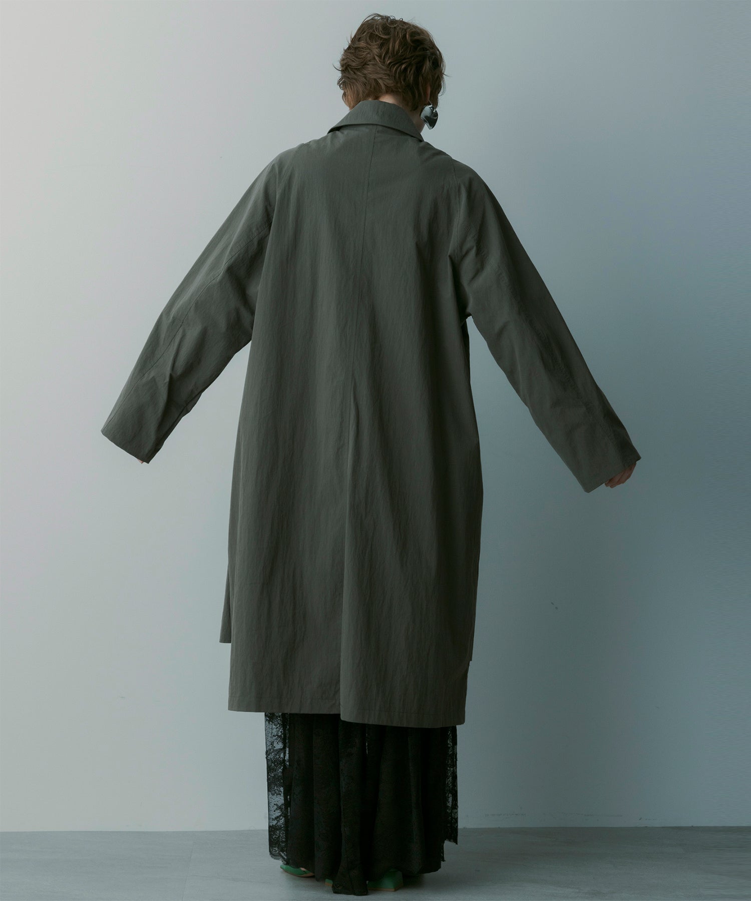 レイヤードロングコート