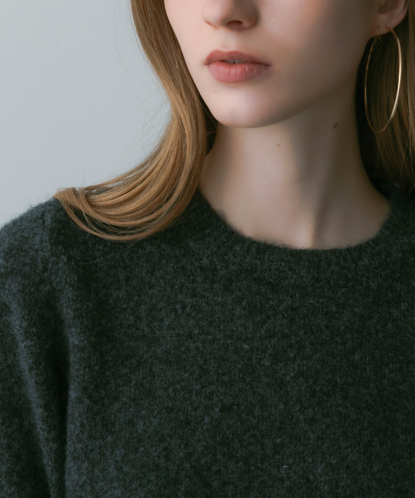 ウールブレンド ショートスリーブニット