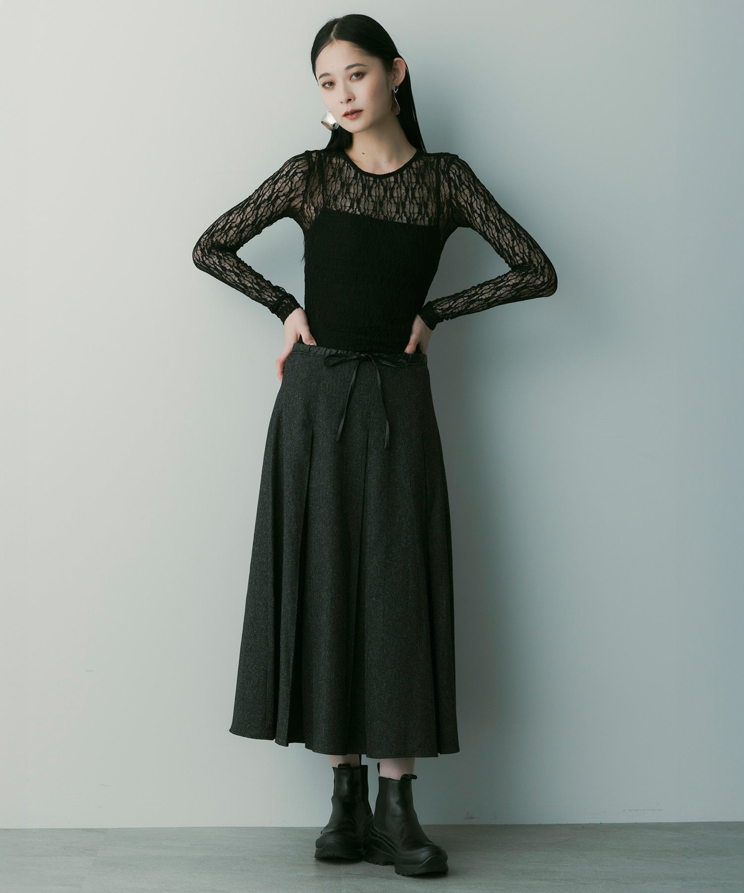 【12月上旬お届け予約商品】フレアプリーツスカート