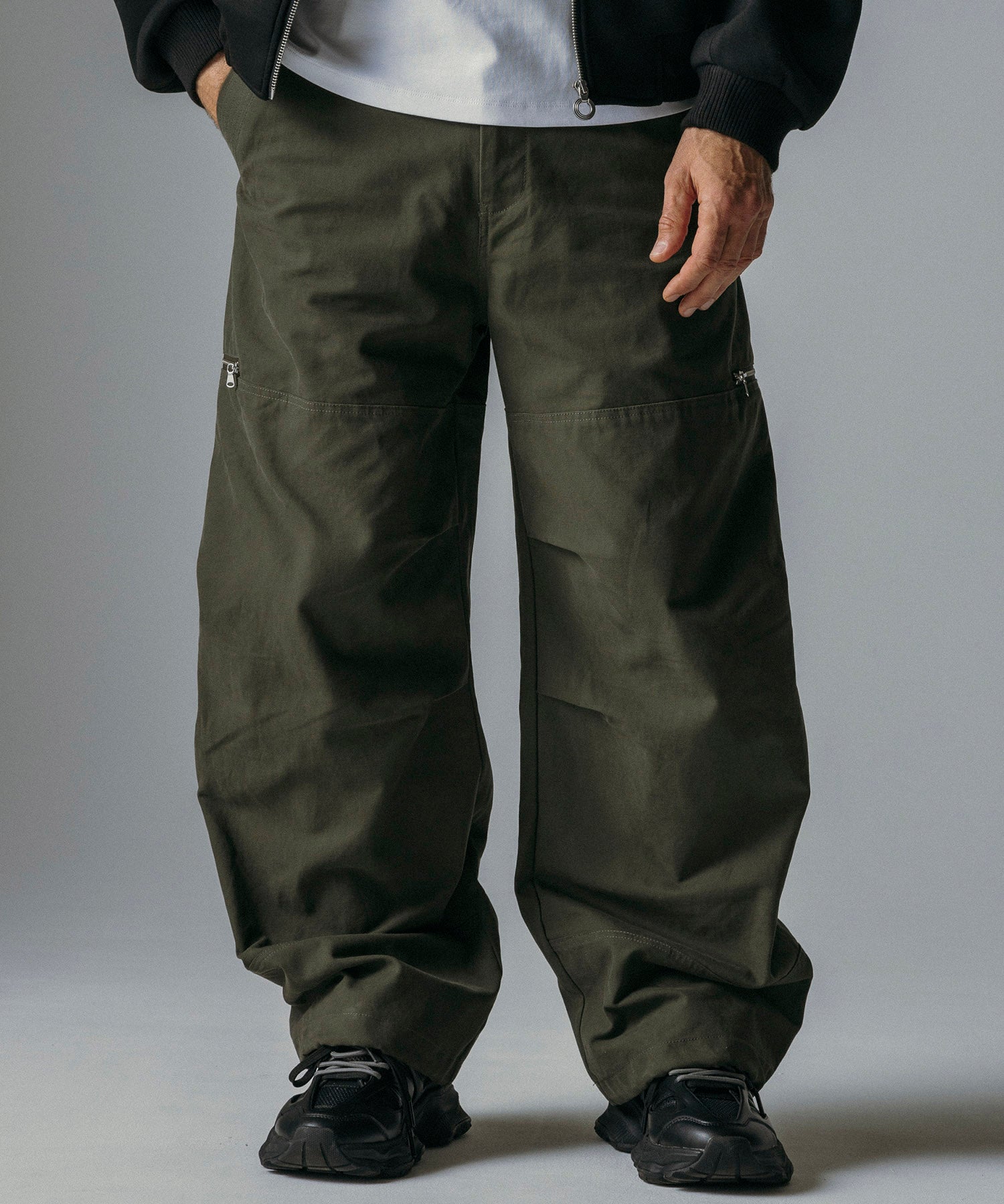 【12月上旬お届け予約商品】ワイドストレート カーゴパンツ