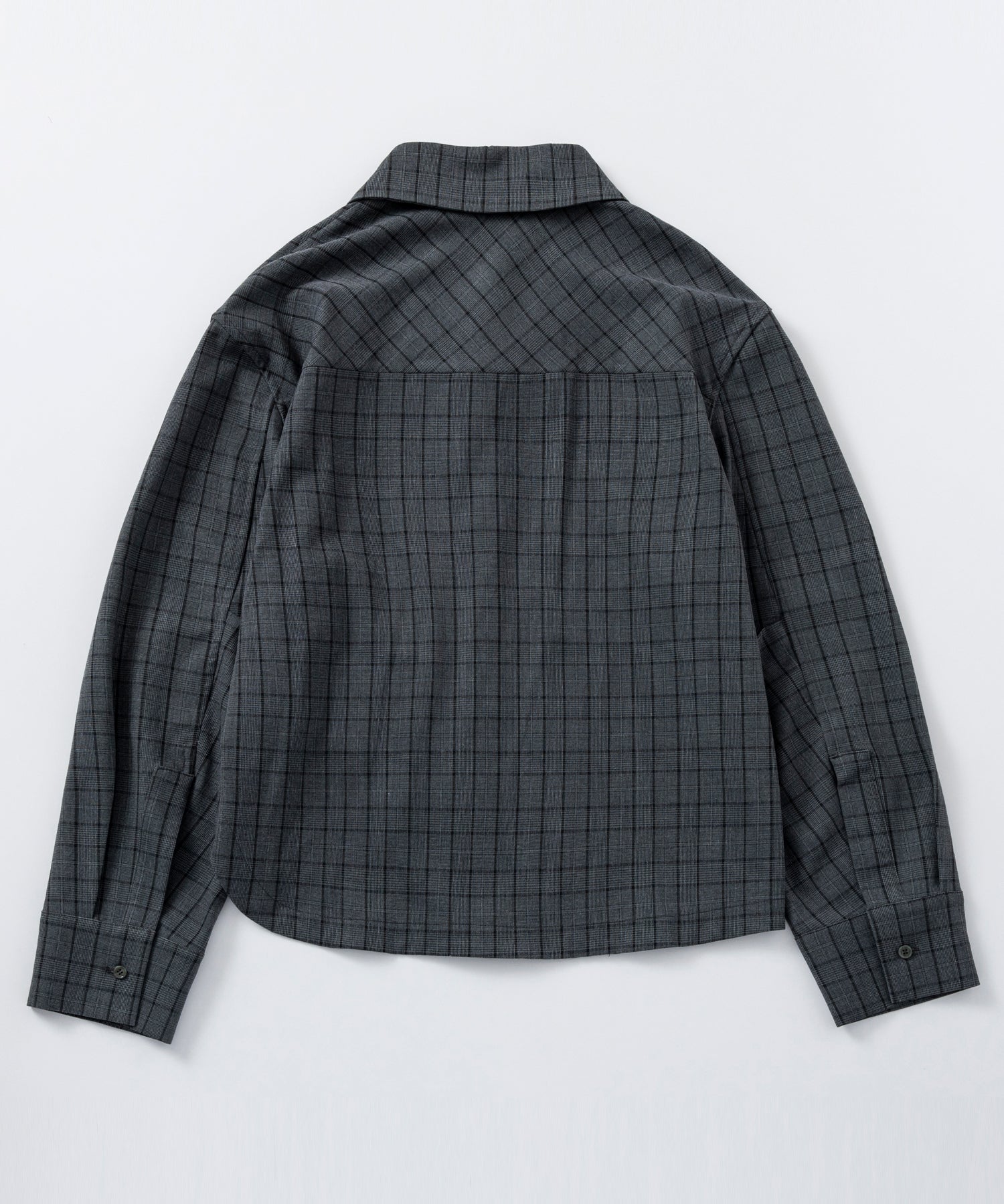 カットデザイン チェックシャツ
