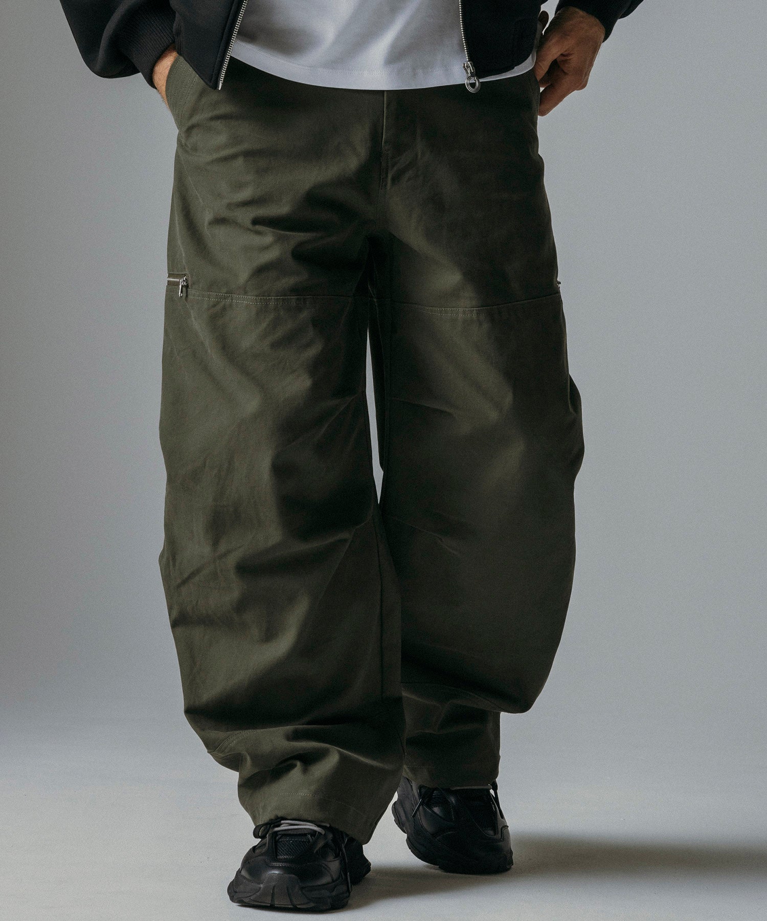 【12月上旬お届け予約商品】ワイドストレート カーゴパンツ