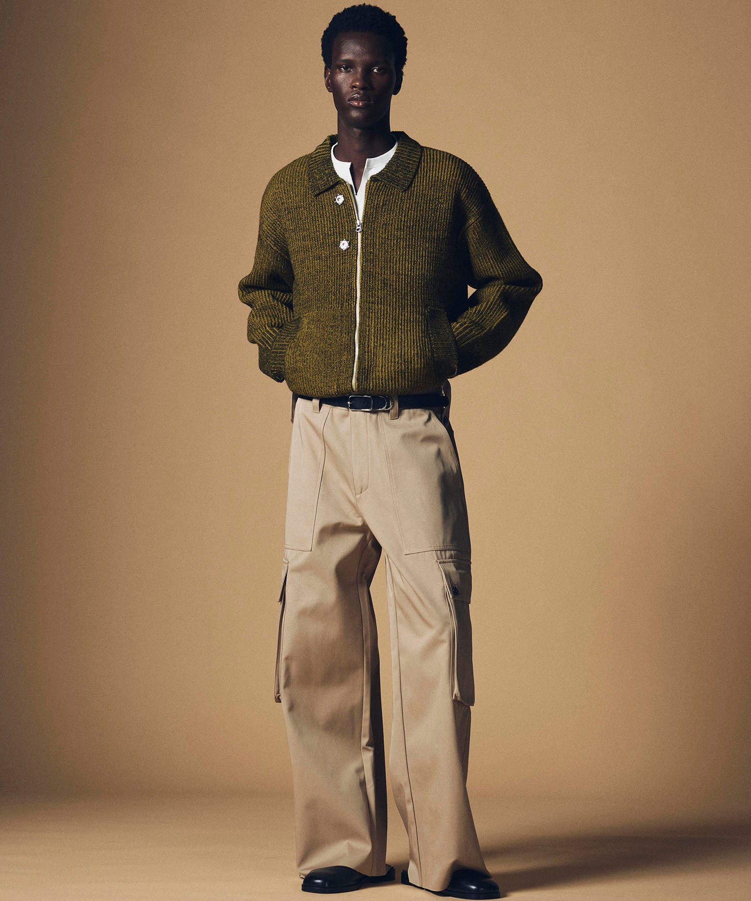 【12月上旬お届け予約商品】襟付きジップアップブルゾン